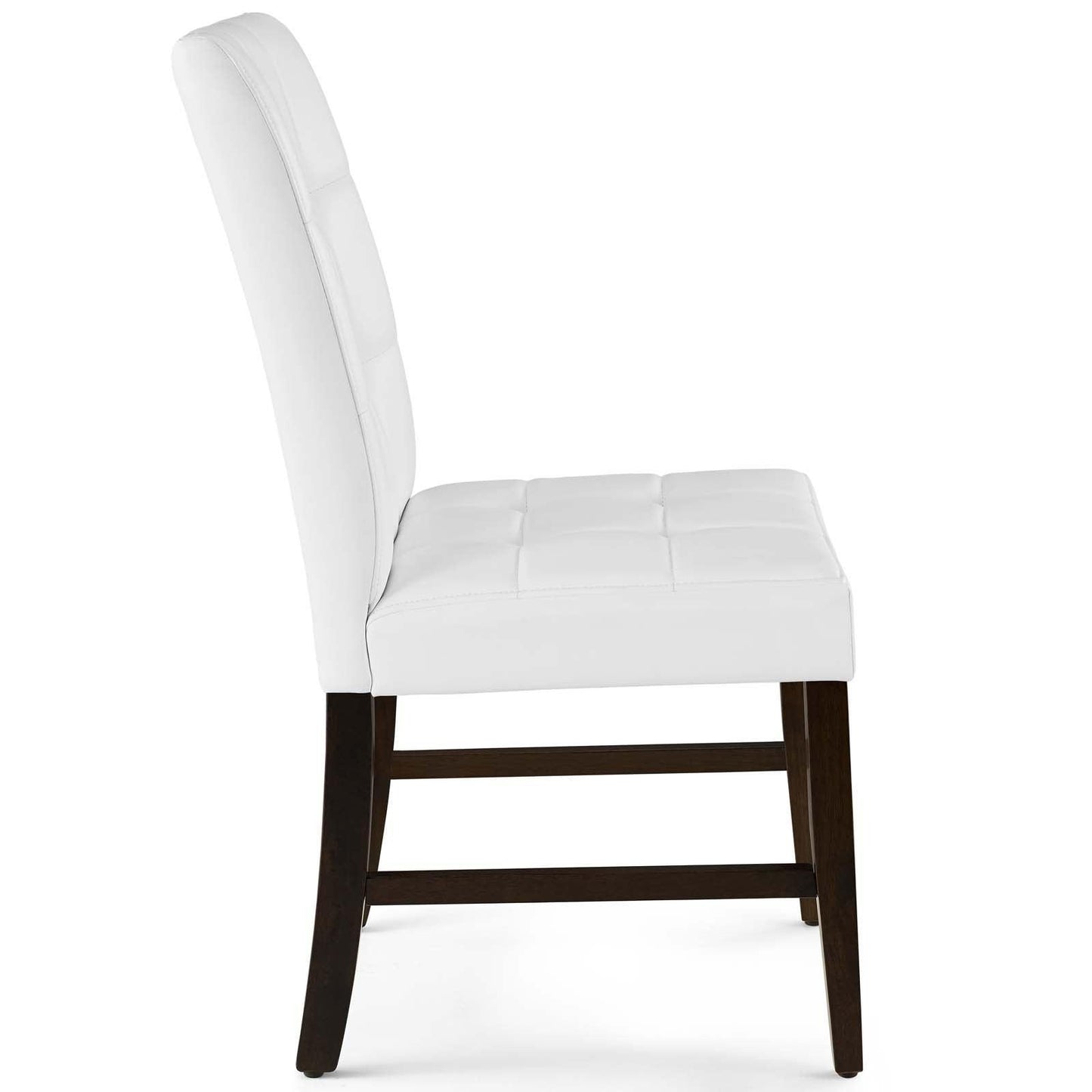 Modway Promulgate Biscuit Tufted Upholstered Faux Leather Dining Side Chair Set of 2 FredCo