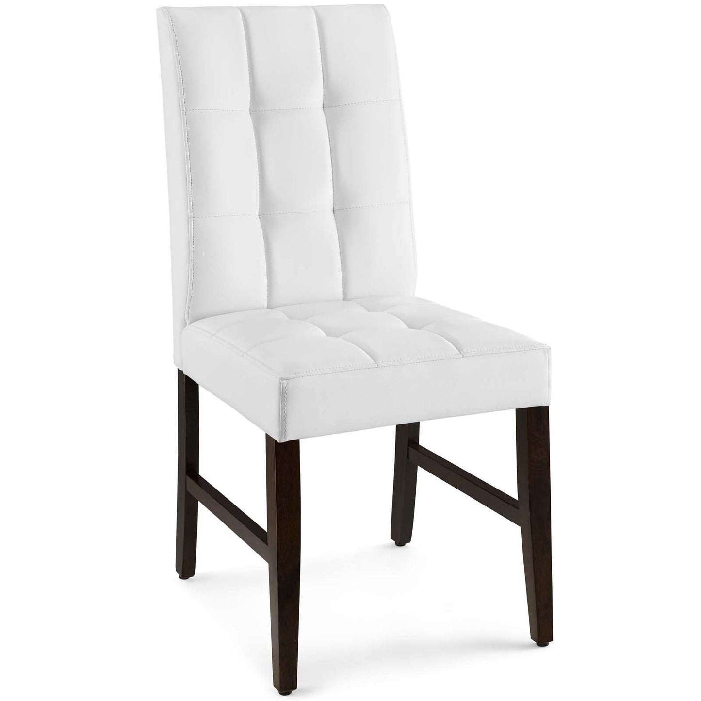 Modway Promulgate Biscuit Tufted Upholstered Faux Leather Dining Side Chair Set of 2 FredCo