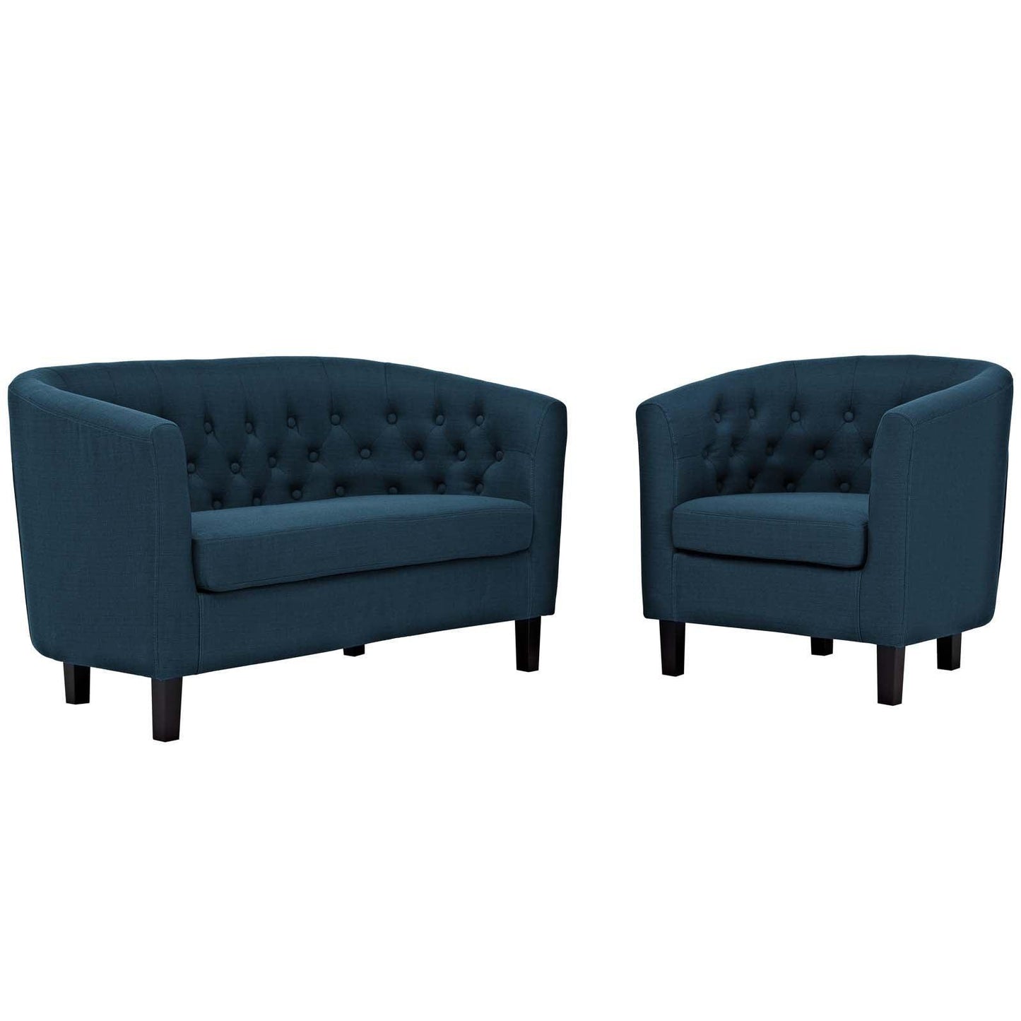 Modway Prospect 2 Piece Upholstered Fabric Loveseat and Armchair Set FredCo