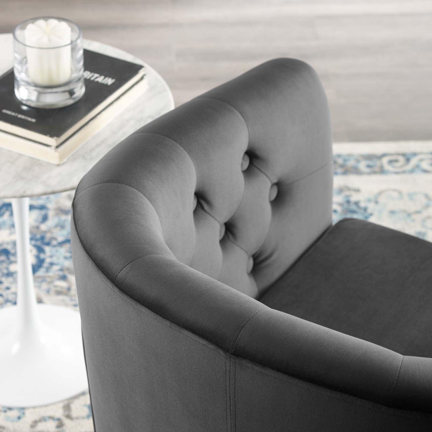 Modway Prospect Tufted Performance Velvet Swivel Armchair FredCo