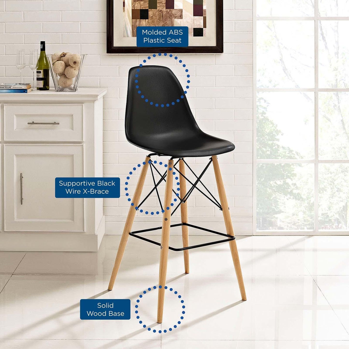 Modway Pyramid Bar Stool FredCo