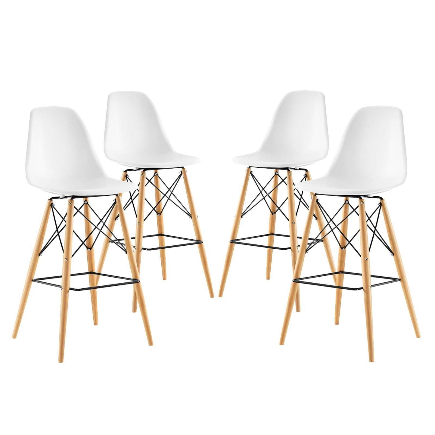 Modway Pyramid Dining Side Bar Stool Set of 4 FredCo