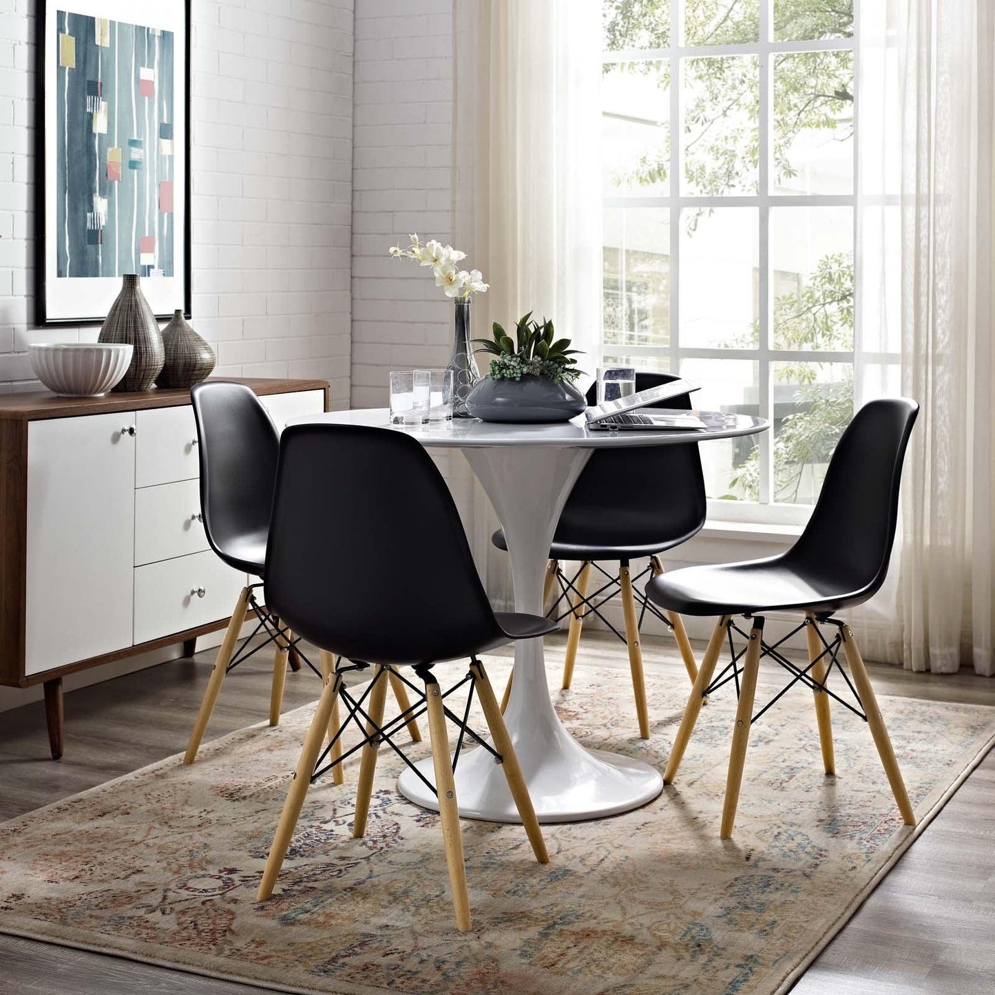 Modway Pyramid Dining Side Chairs Set of 4 FredCo