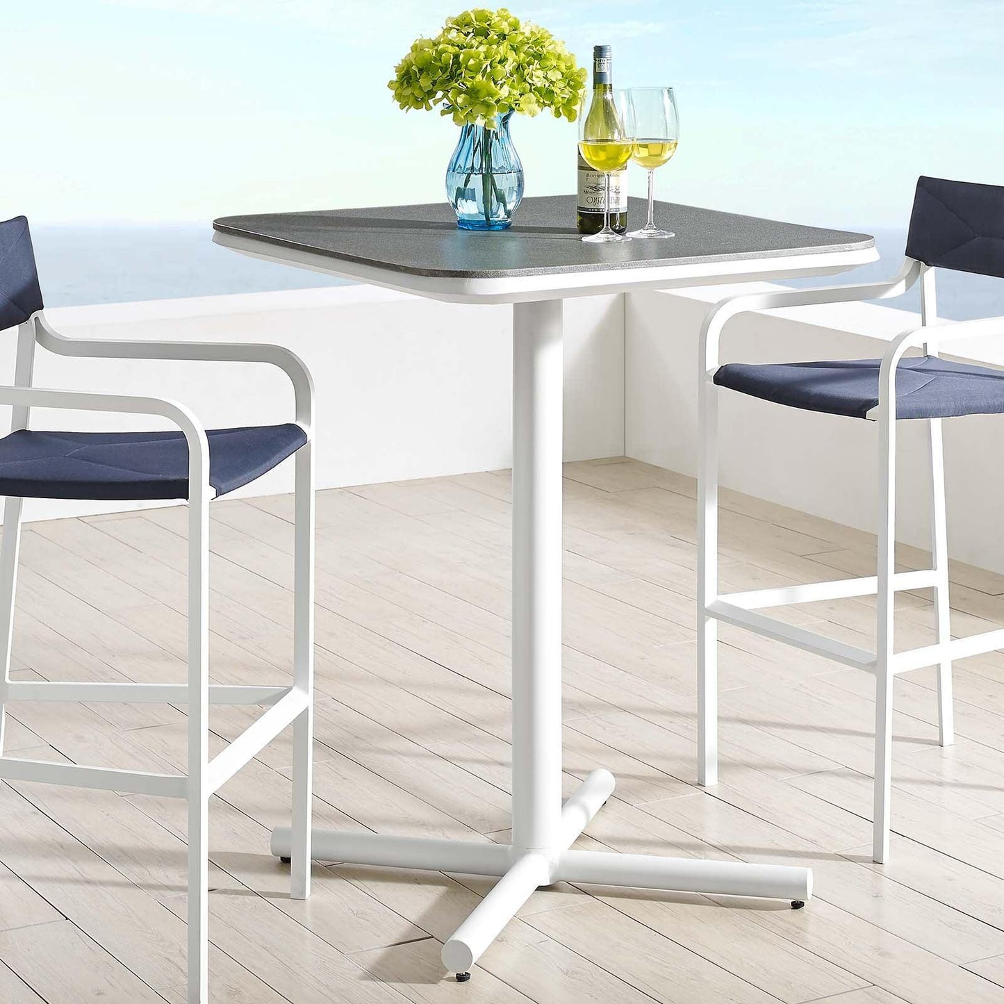 Modway Raleigh Outdoor Patio Aluminum Bar Table FredCo
