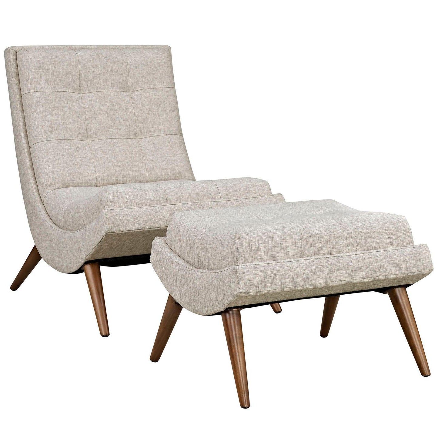 Modway Ramp Upholstered Fabric Lounge Chair Set FredCo