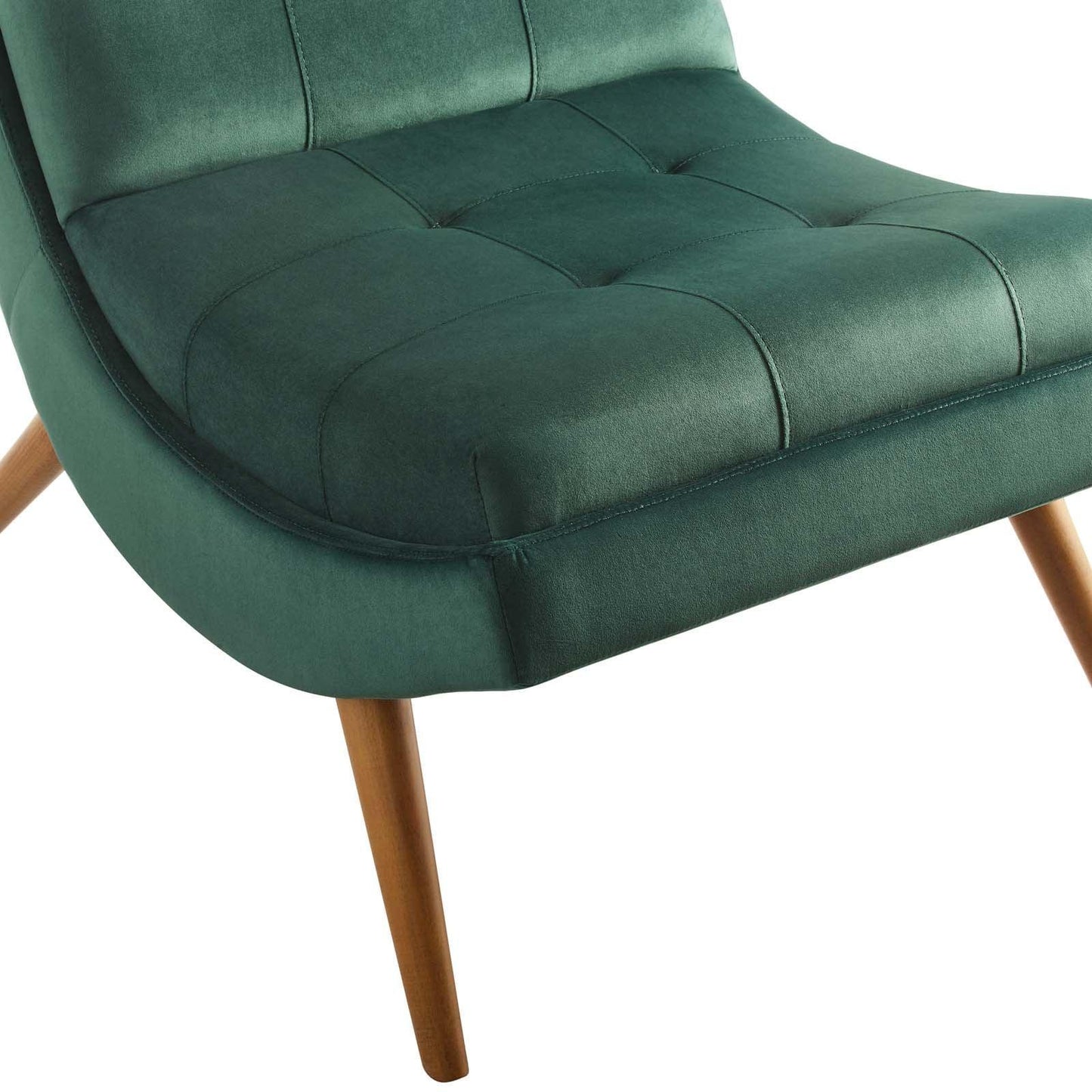 Modway Ramp Upholstered Performance Velvet Lounge Chair and Ottoman Set FredCo