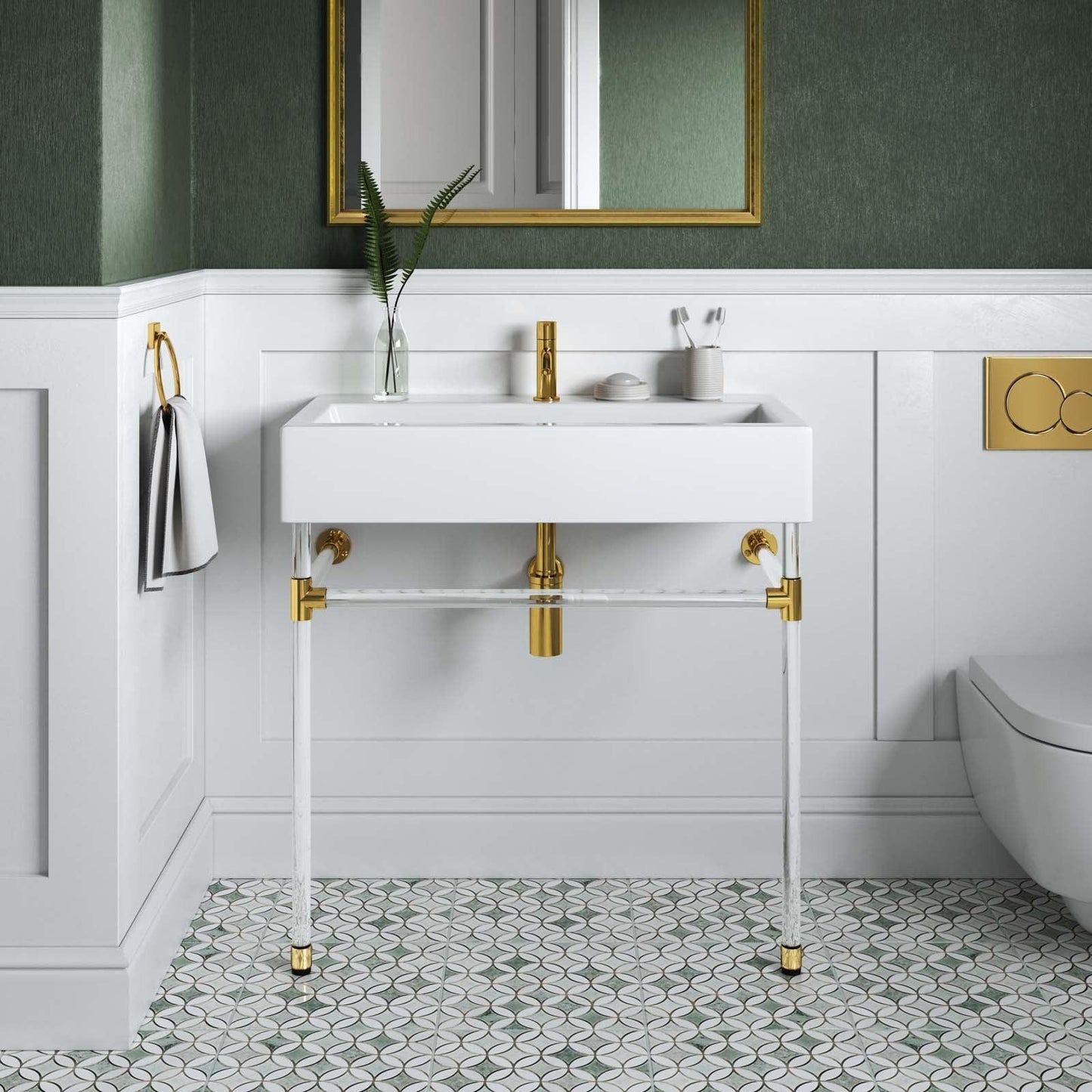 Modway Redeem 32" Acrylic Wall-Mount Bathroom Vanity FredCo