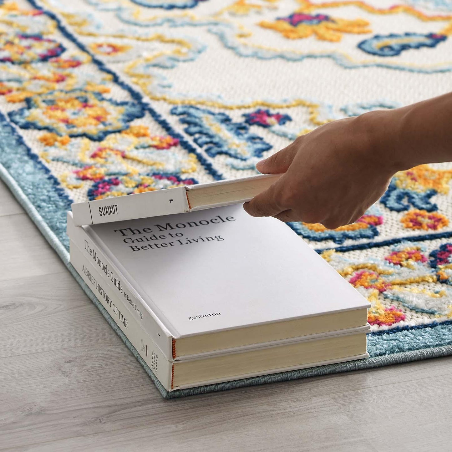 Modway Reflect Ansel Distressed Floral Persian Medallion Indoor and Outdoor Area Rug FredCo