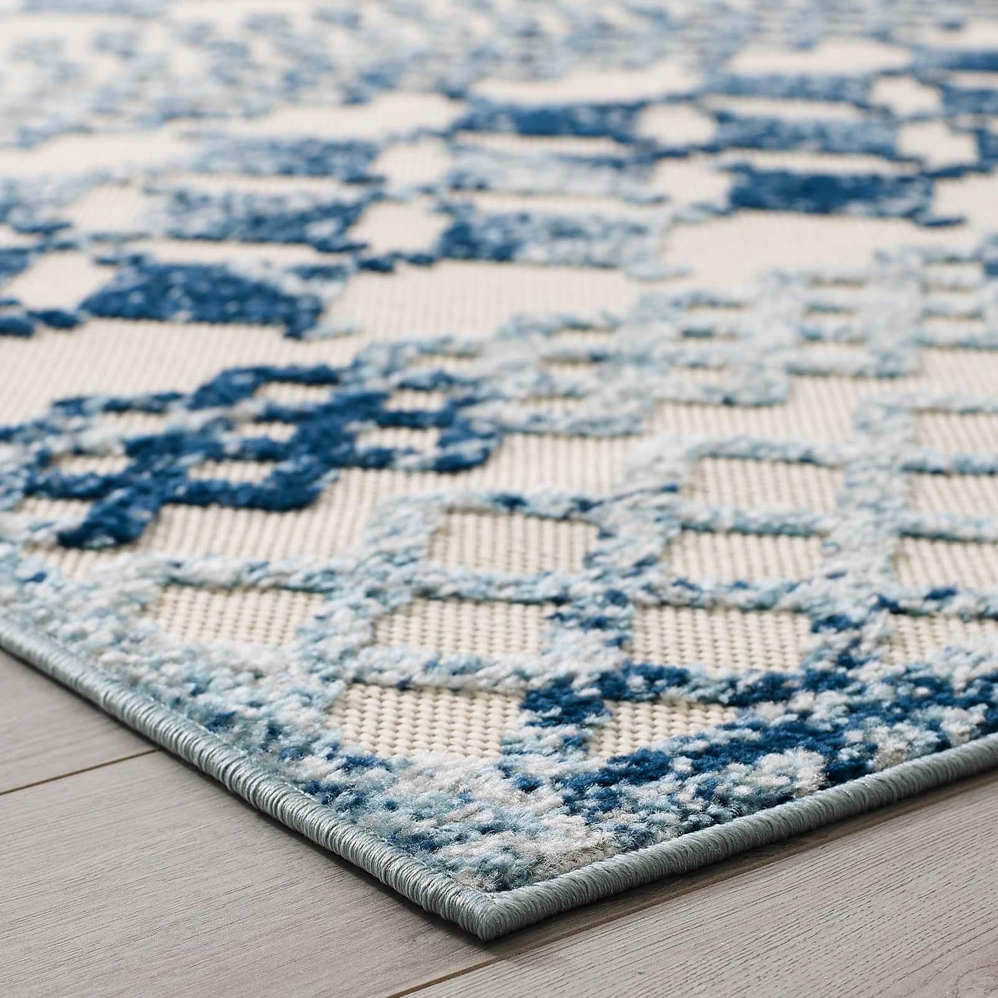 Modway Reflect Giada Abstract Diamond Moroccan Trellis Indoor/Outdoor Area Rug FredCo