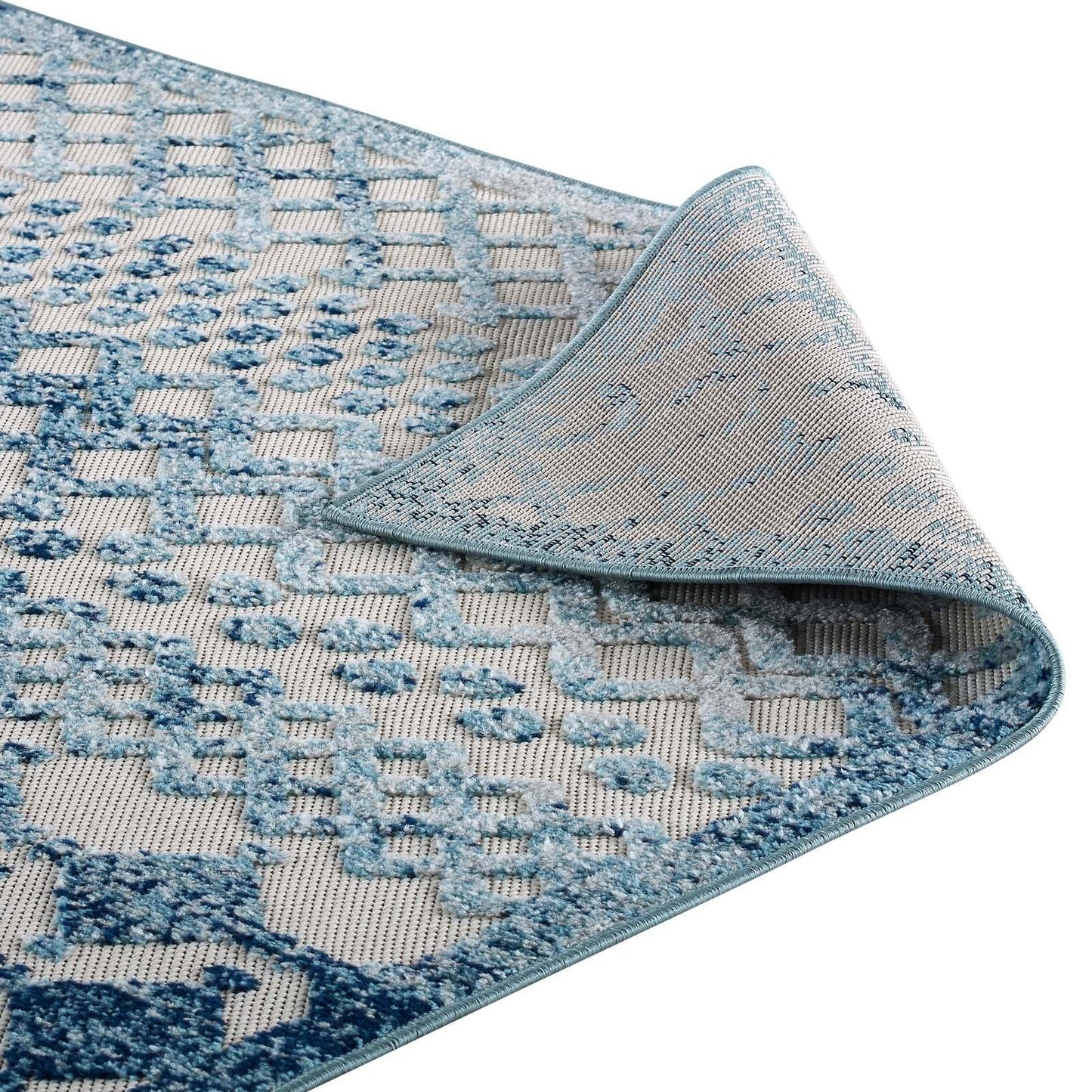 Modway Reflect Giada Abstract Diamond Moroccan Trellis Indoor/Outdoor Area Rug FredCo