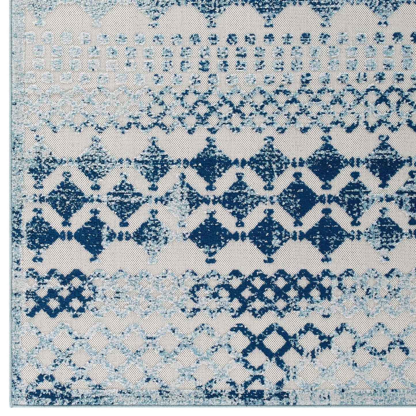 Modway Reflect Giada Abstract Diamond Moroccan Trellis Indoor/Outdoor Area Rug FredCo