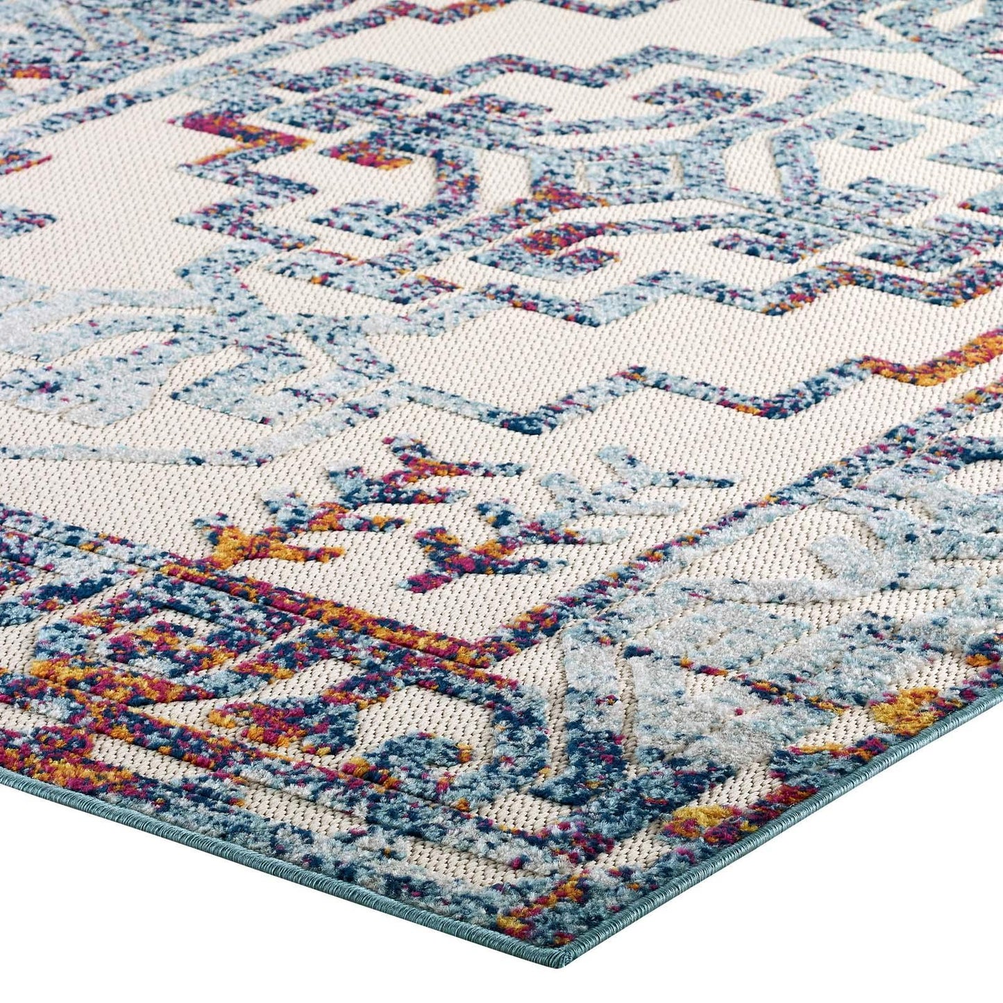 Modway Reflect Nyssa Distressed Geometric Southwestern Aztec Indoor/Outdoor Area Rug FredCo