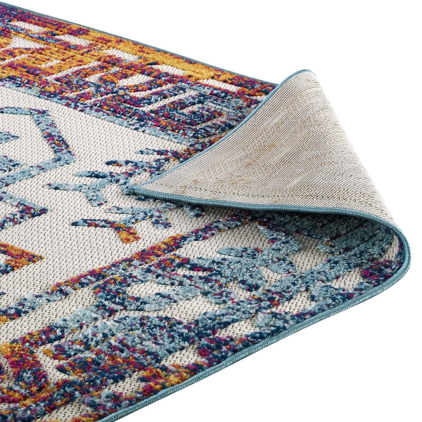 Modway Reflect Nyssa Distressed Geometric Southwestern Aztec Indoor/Outdoor Area Rug FredCo