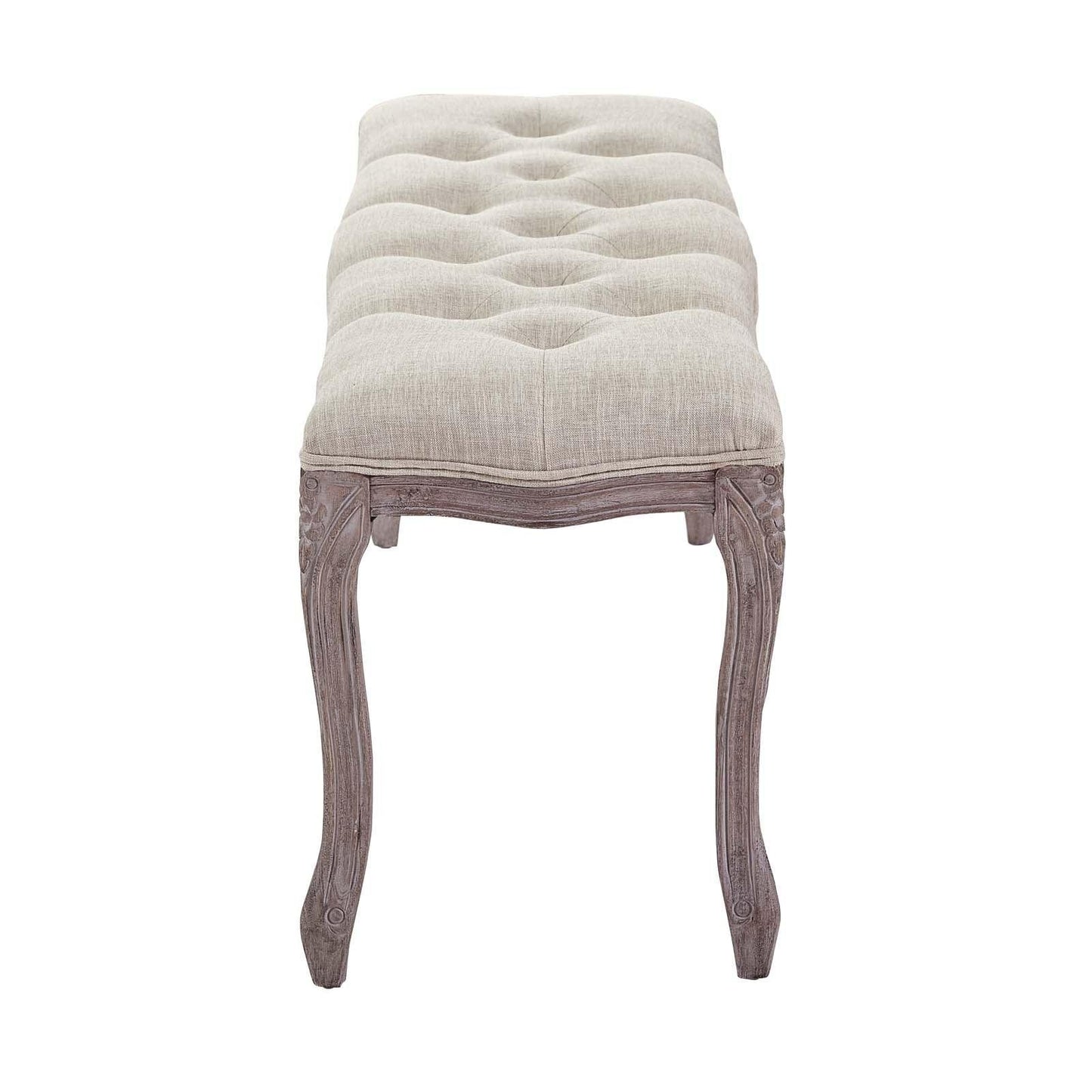 Modway Regal Vintage French Upholstered Fabric Bench FredCo