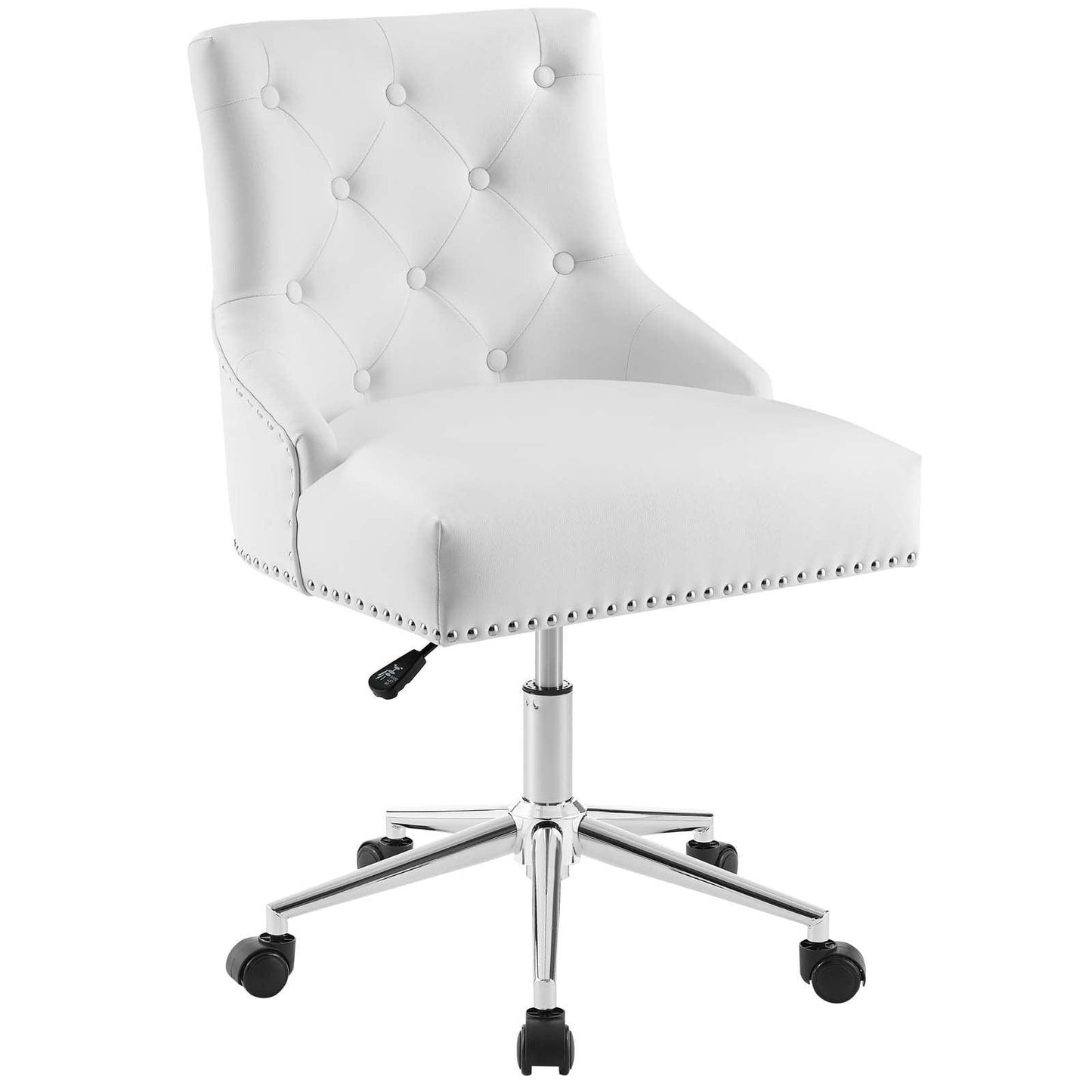 Modway Regent Tufted Button Swivel Faux Leather Office Chair FredCo