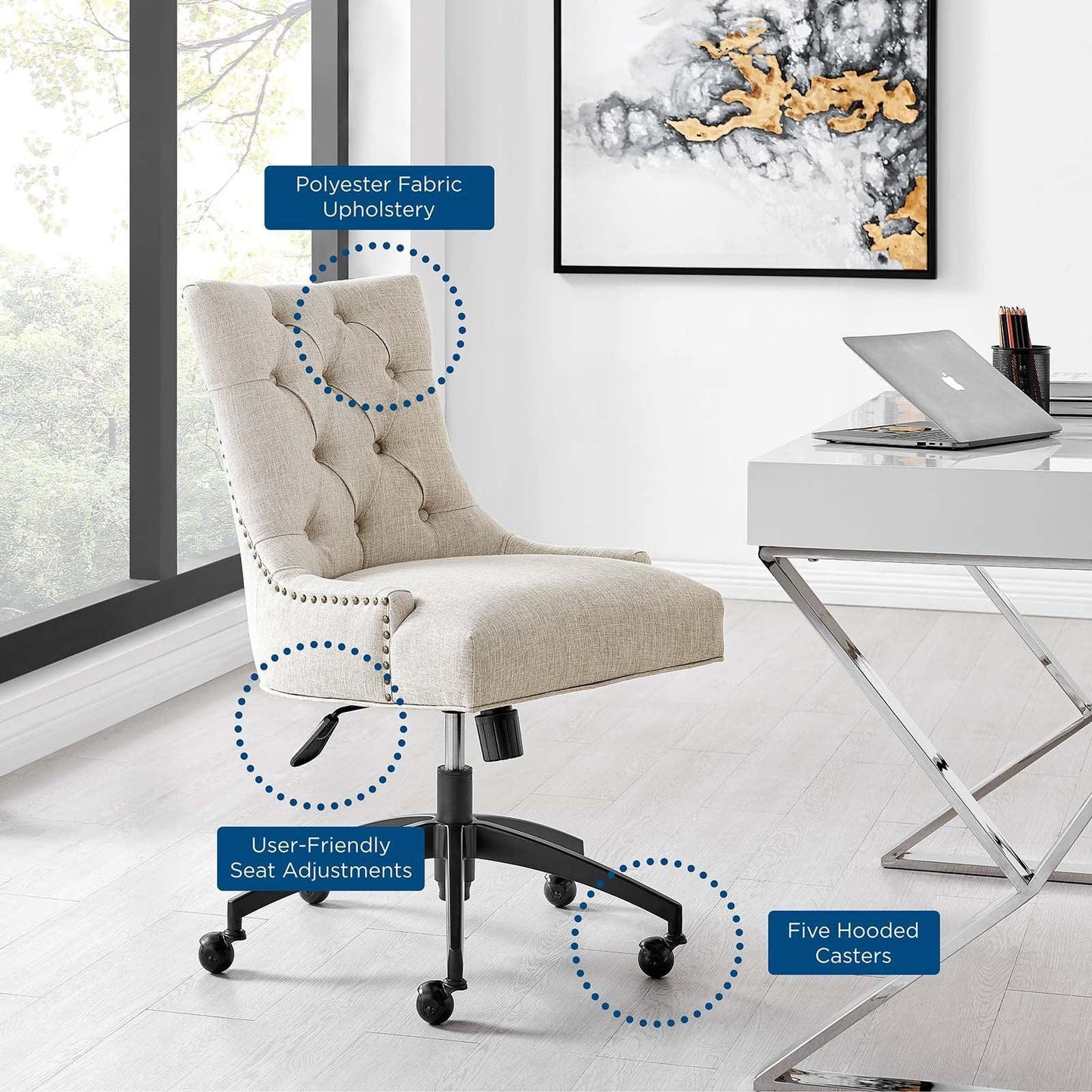 Modway Regent Tufted Fabric Office Chair FredCo