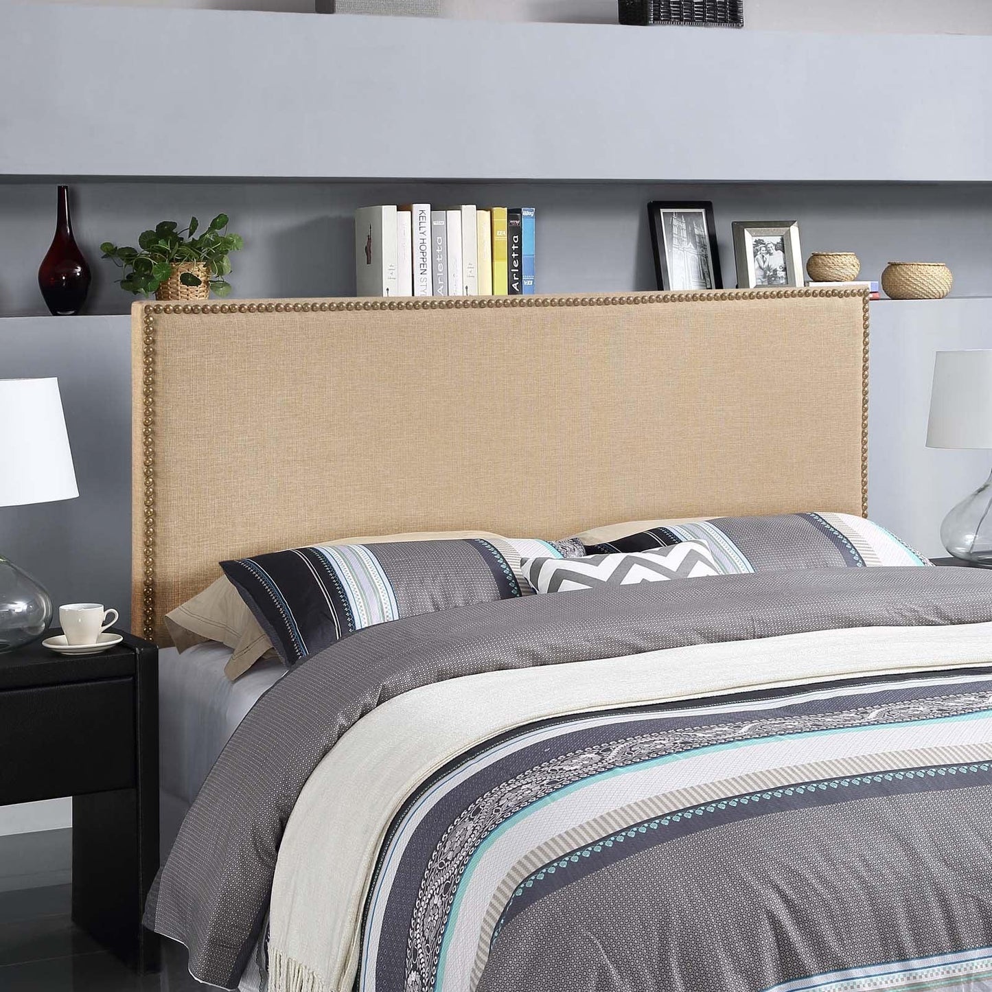 Modway Region Nailhead Queen Upholstered Headboard FredCo