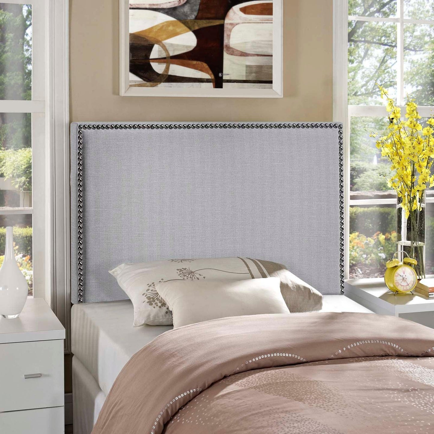 Modway Region Nailhead Twin Upholstered Headboard FredCo