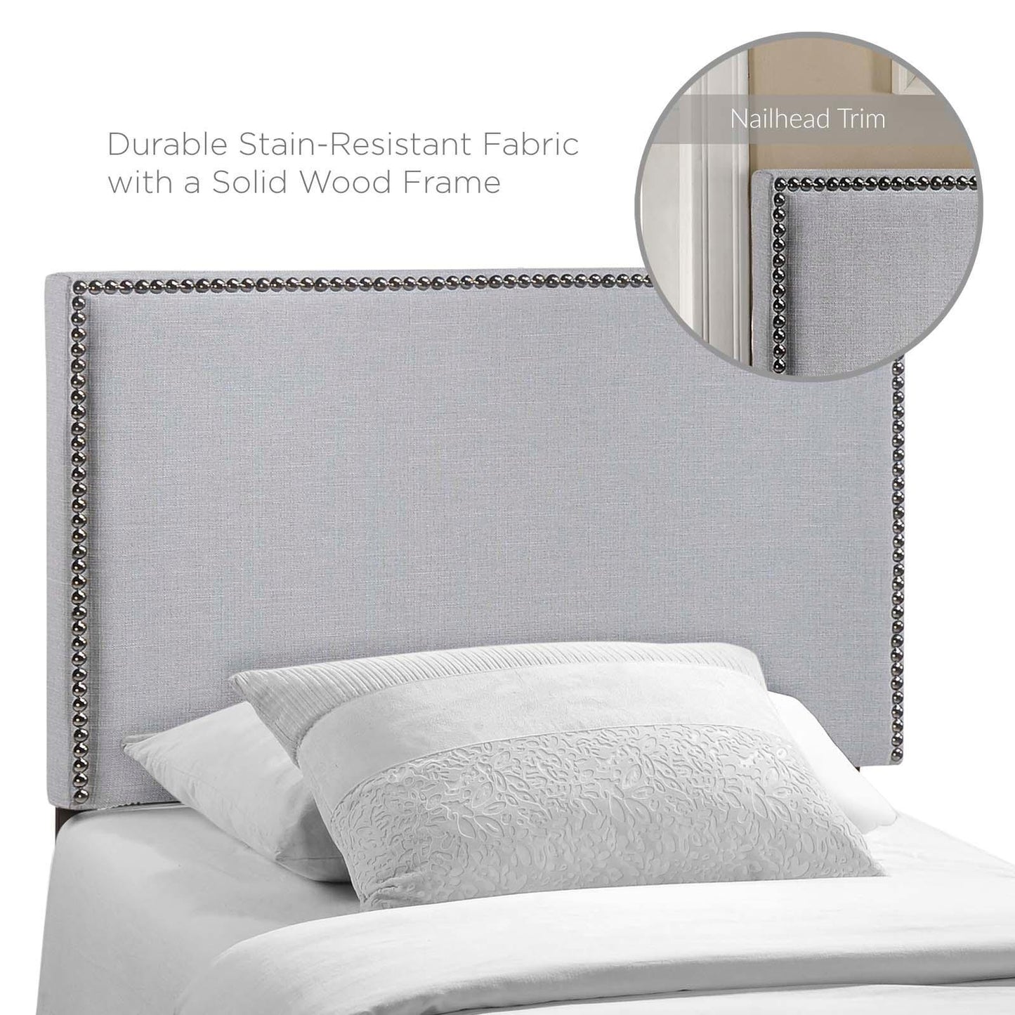 Modway Region Nailhead Twin Upholstered Headboard FredCo