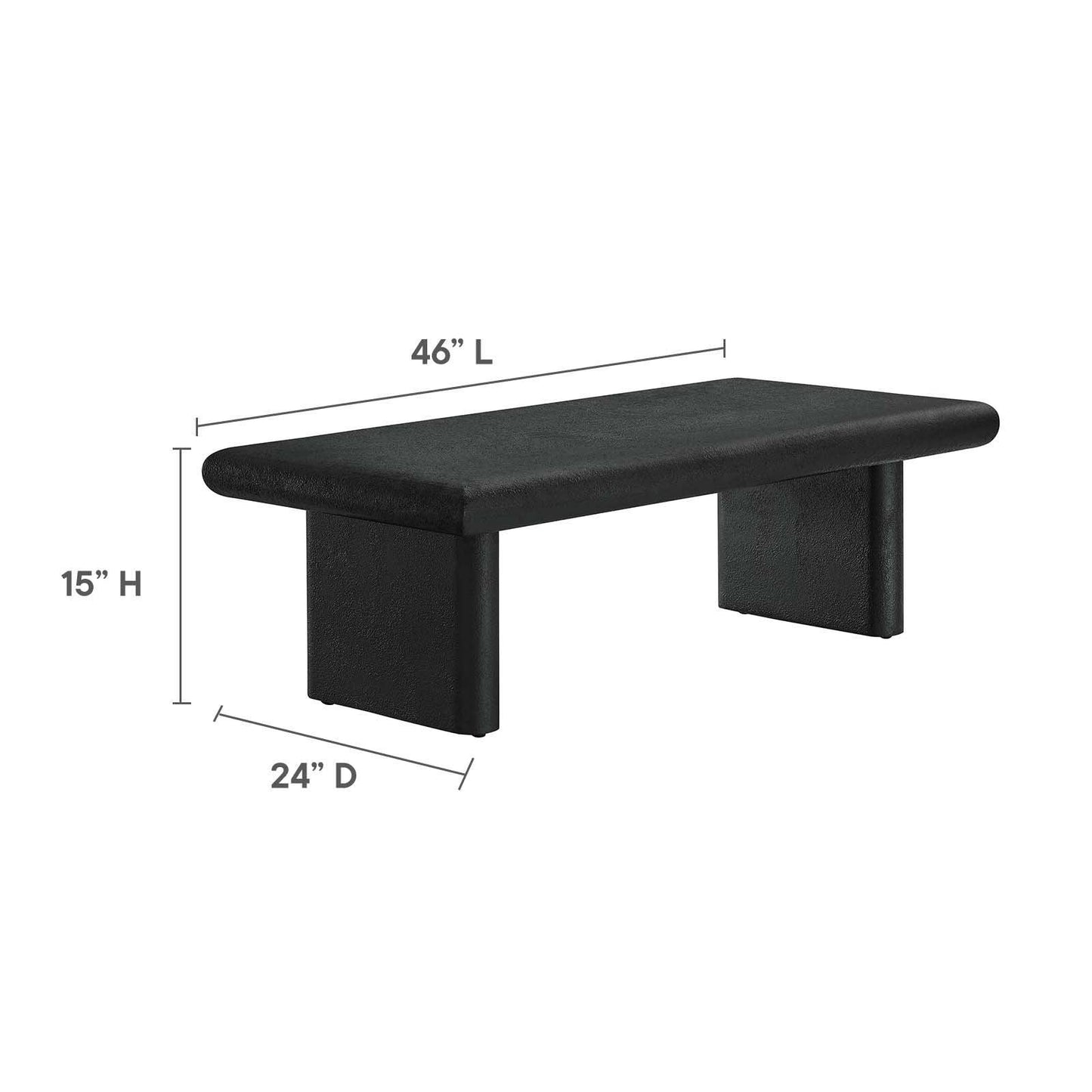 Modway Relic Concrete Textured Coffee Table, EEI-6578 FredCo