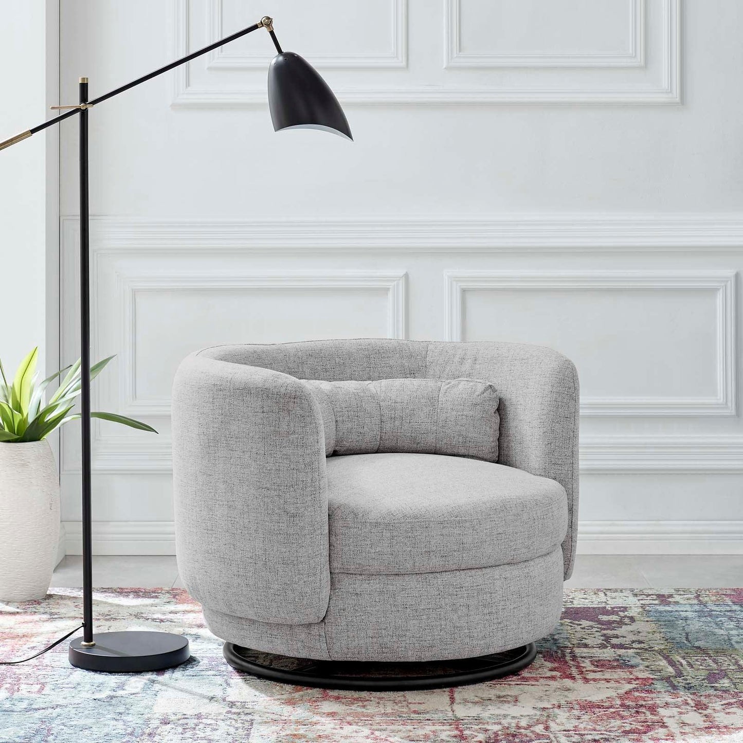 Modway Relish Upholstered Fabric Swivel Chair FredCo