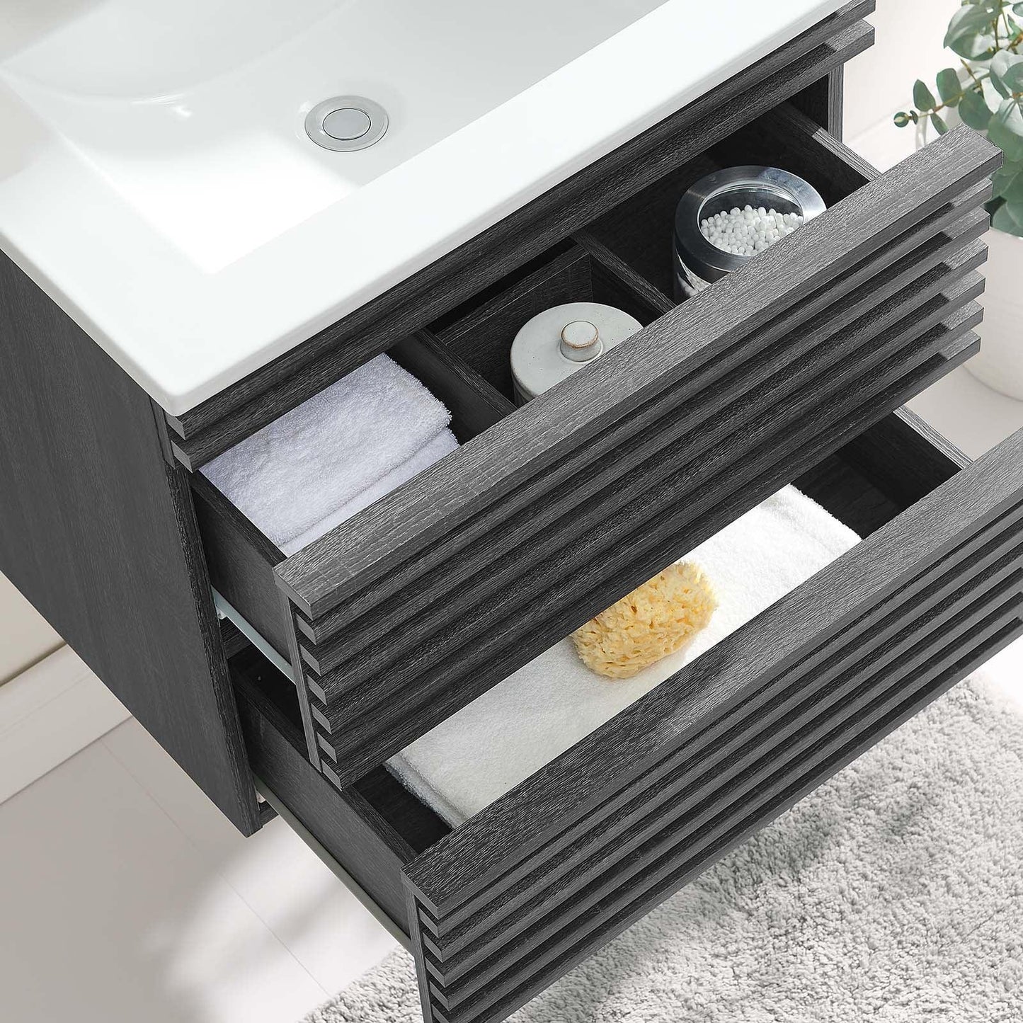 Modway Render 24" Wall-Mount Bathroom Vanity FredCo