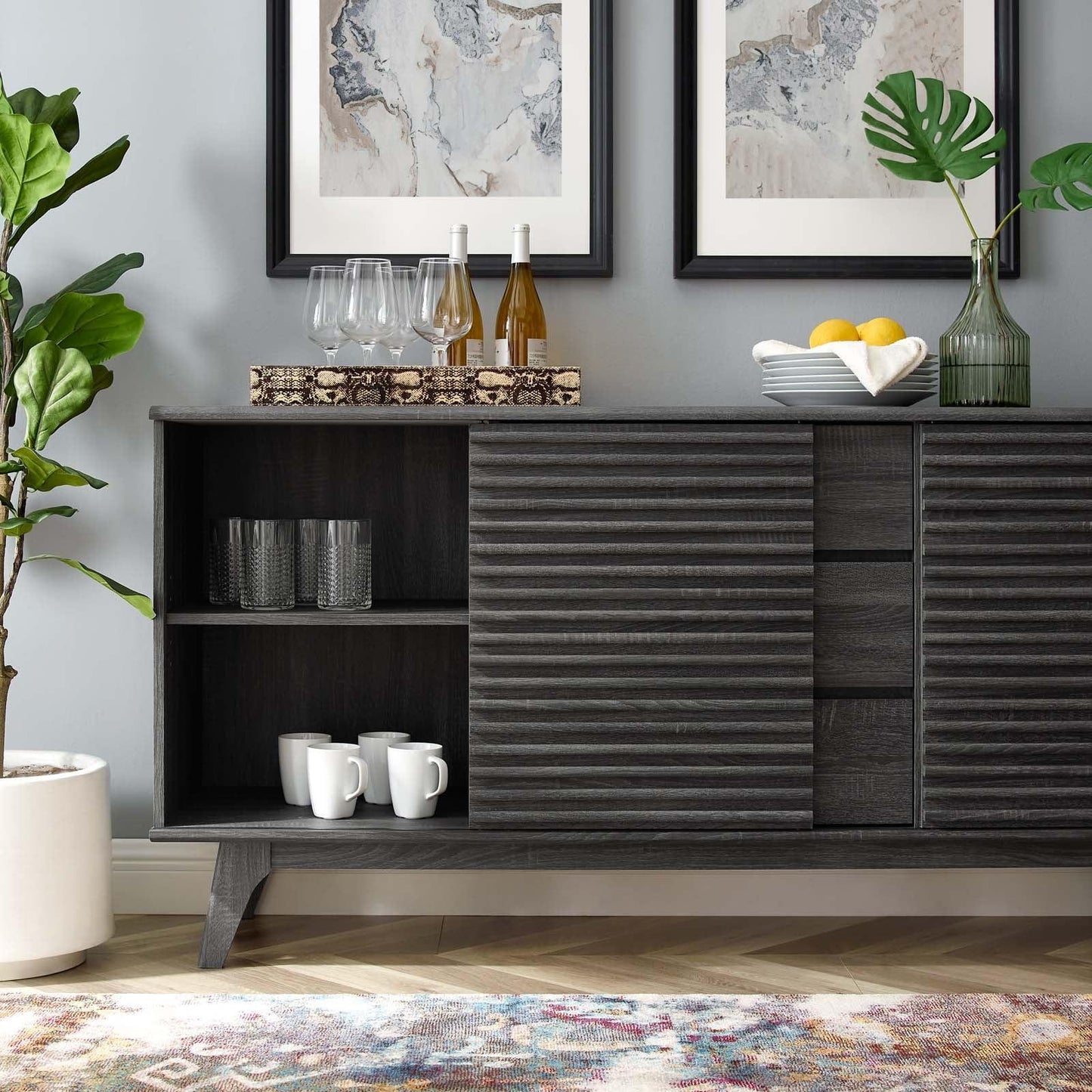Modway Render 63" Sideboard Buffet Table or TV Stand FredCo