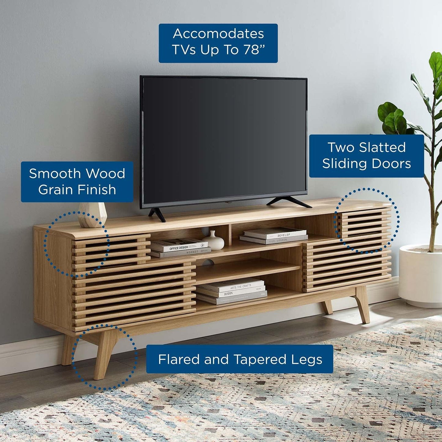 Modway Render 71" Media Console TV Stand FredCo
