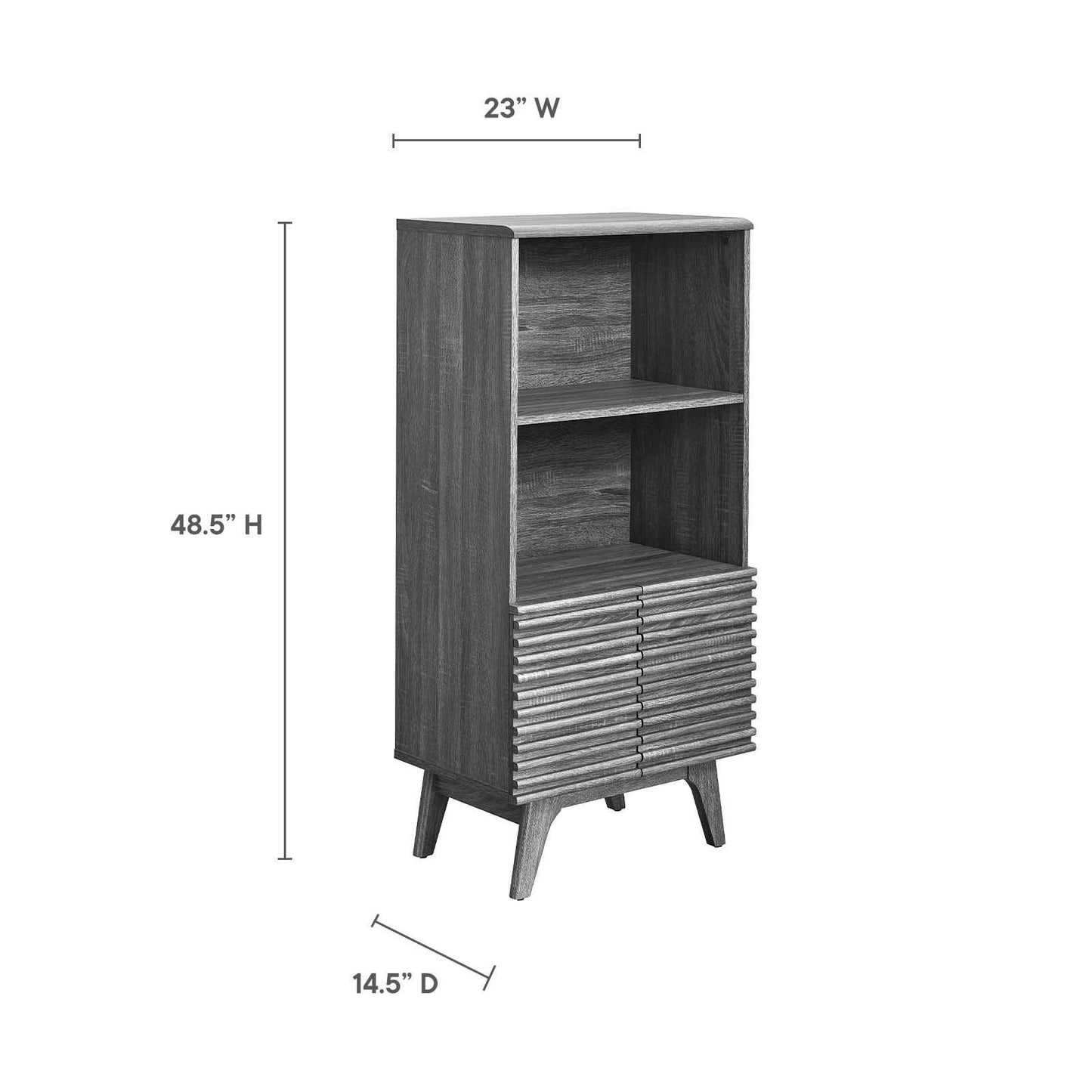 Modway Render Display Cabinet Bookshelf FredCo