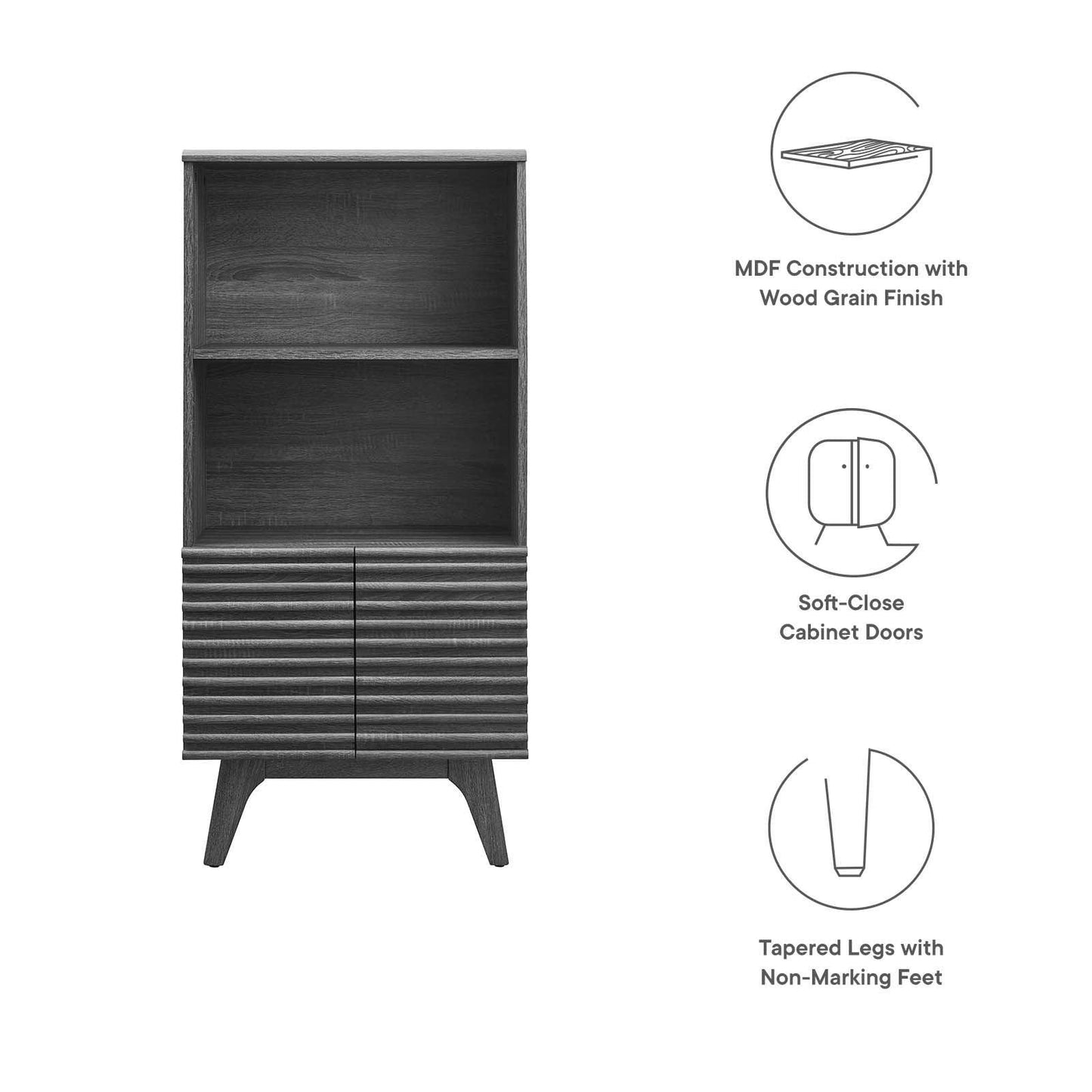 Modway Render Display Cabinet Bookshelf FredCo