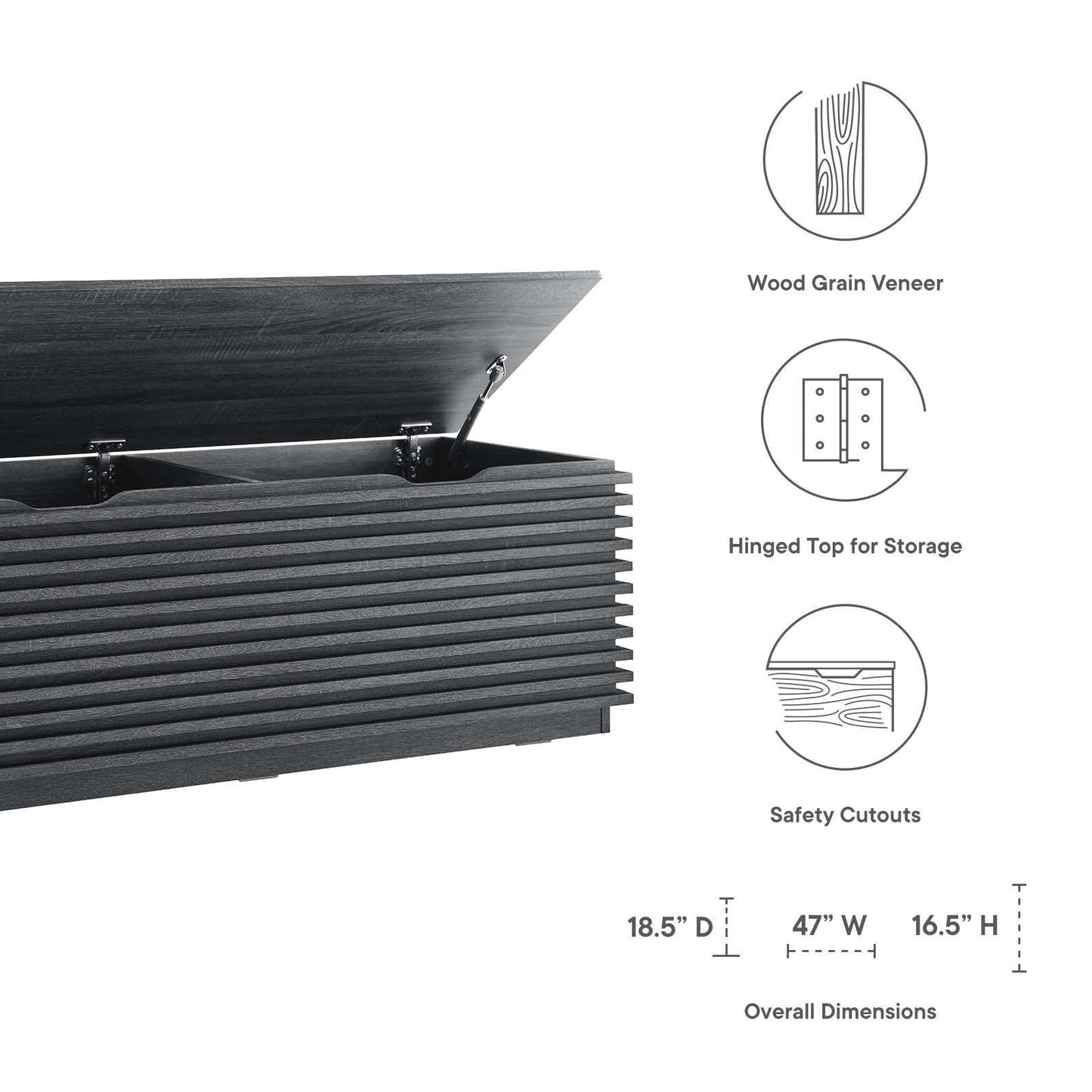Modway Render Storage Bench FredCo
