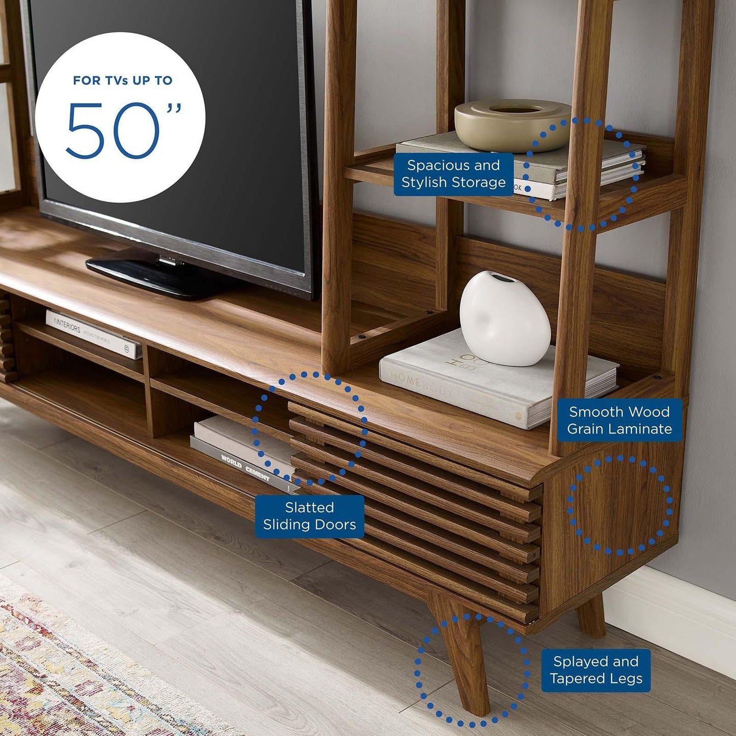 Modway Render TV Stand Entertainment Center FredCo