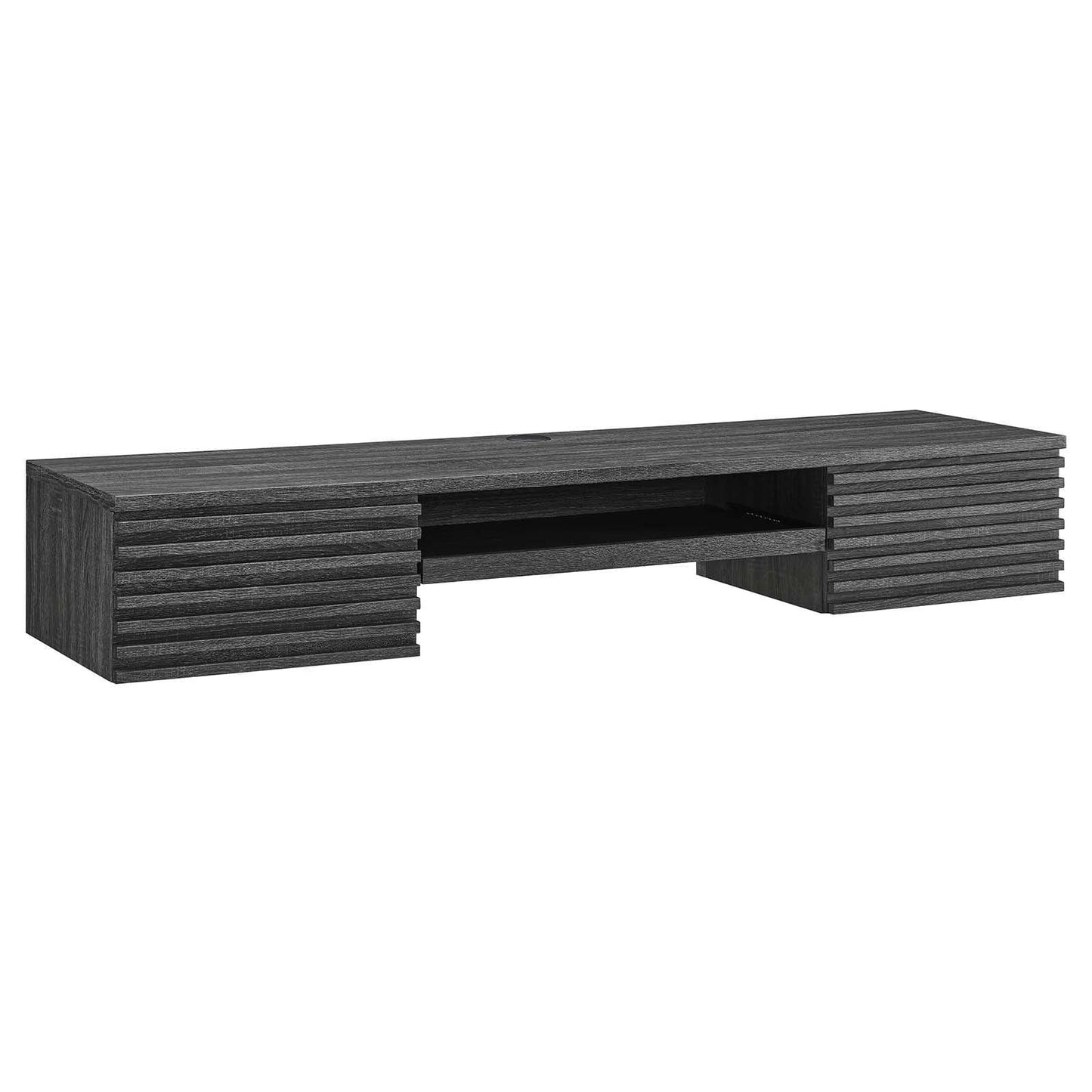 Modway Render Wall Mount Wood Office Desk 60” FredCo
