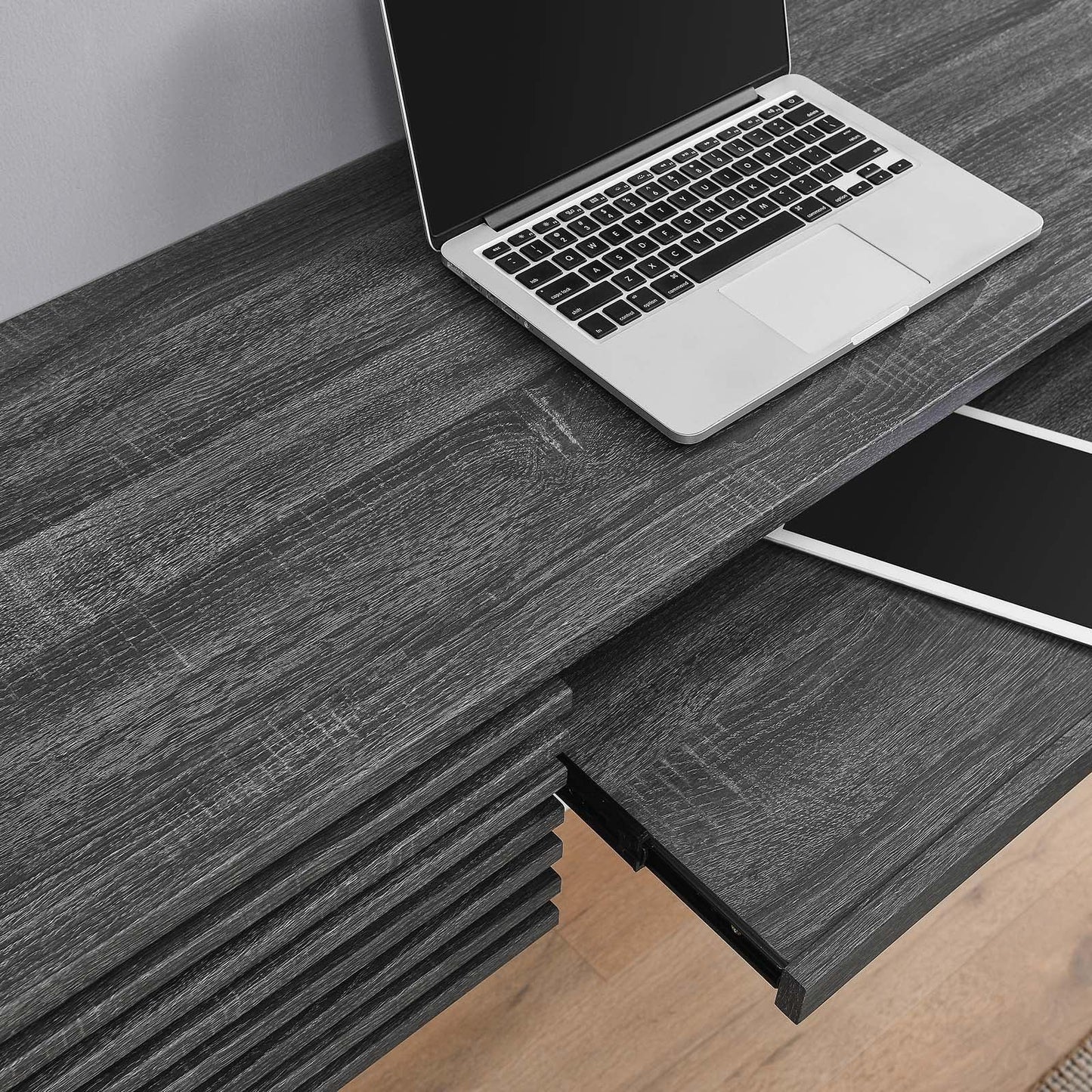 Modway Render Wall Mount Wood Office Desk 60” FredCo
