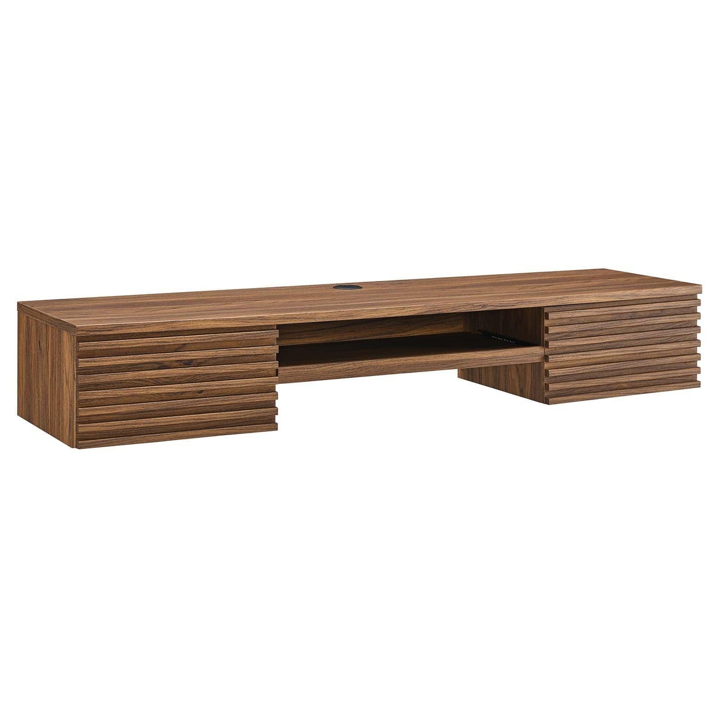 Modway Render Wall Mount Wood Office Desk 60” FredCo