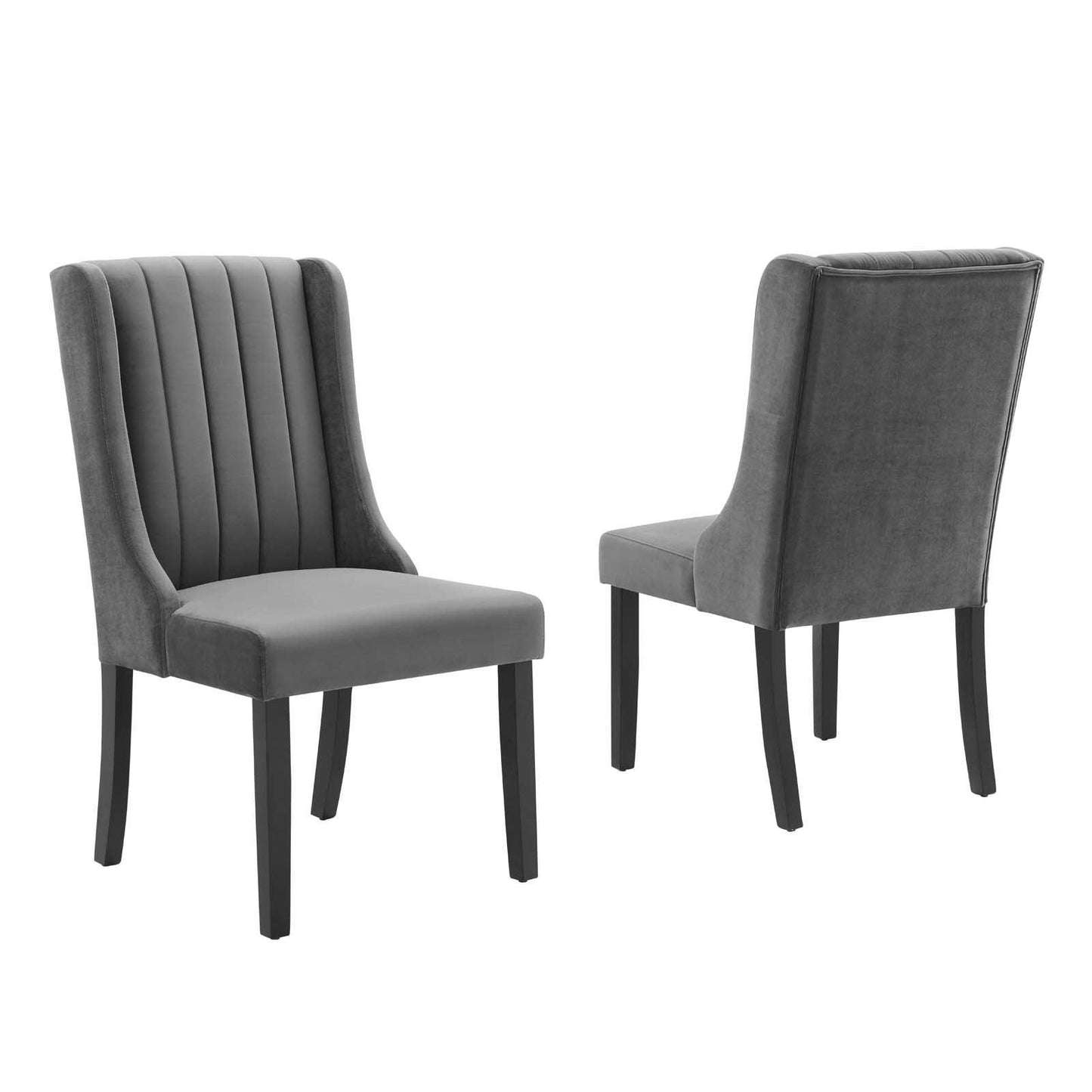 Modway Renew Parsons Performance Velvet Dining Side Chairs - Set of 2 FredCo