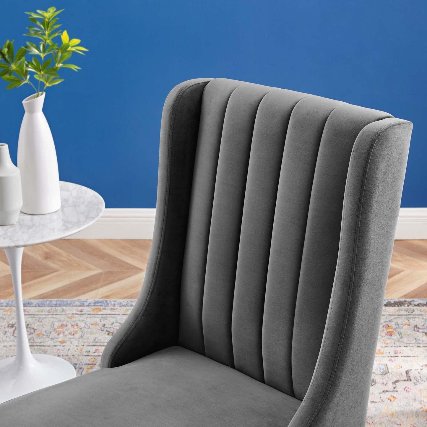 Modway Renew Parsons Performance Velvet Dining Side Chairs - Set of 2 FredCo