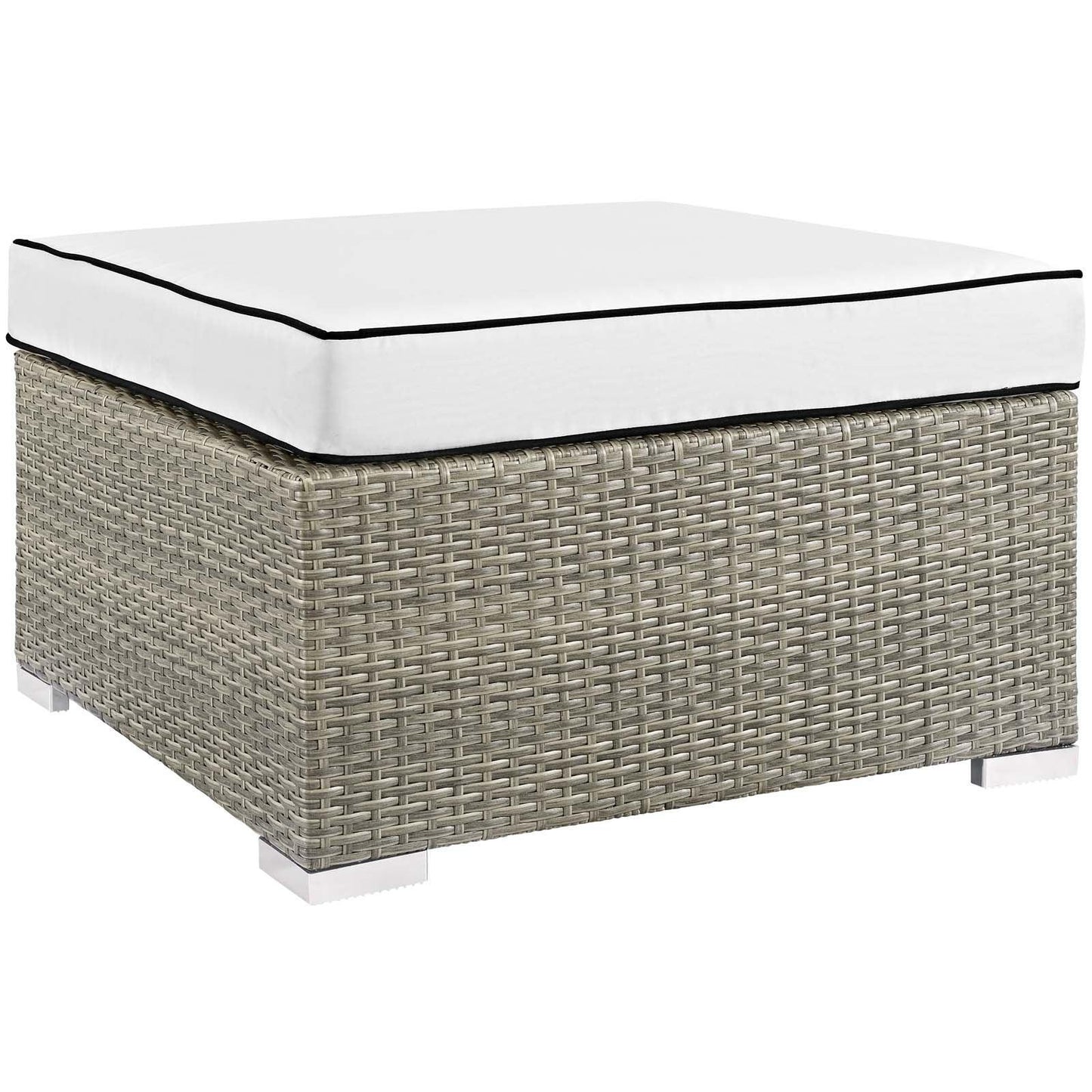 Modway Repose Outdoor Patio Upholstered Fabric Ottoman FredCo
