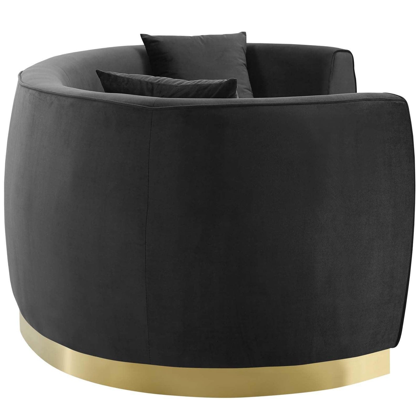 Modway Resolute Curved Performance Velvet Sofa FredCo