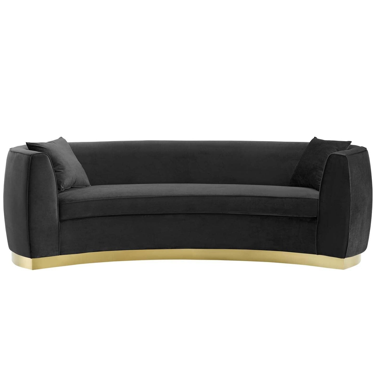 Modway Resolute Curved Performance Velvet Sofa FredCo