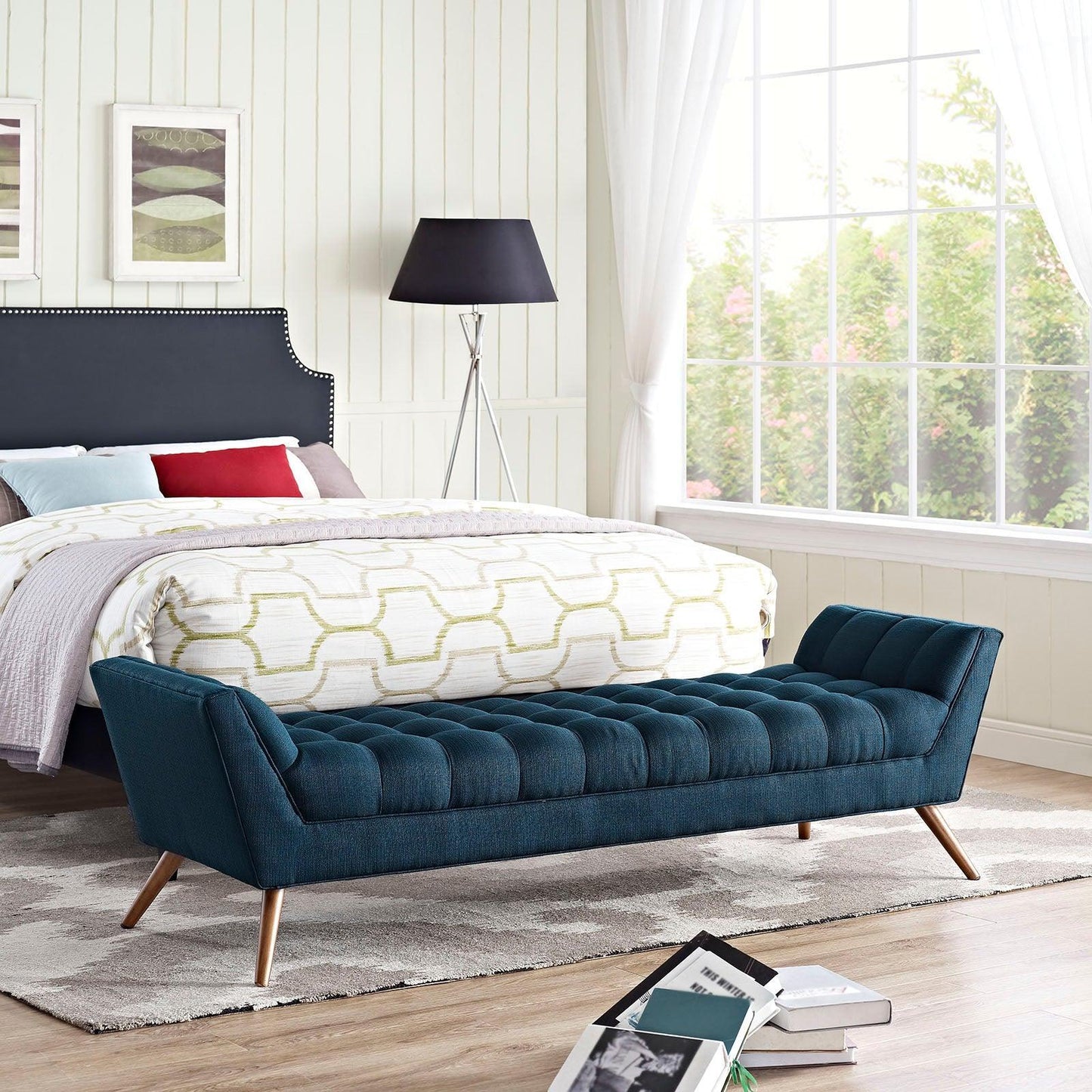 Modway Response Upholstered Fabric Bench FredCo