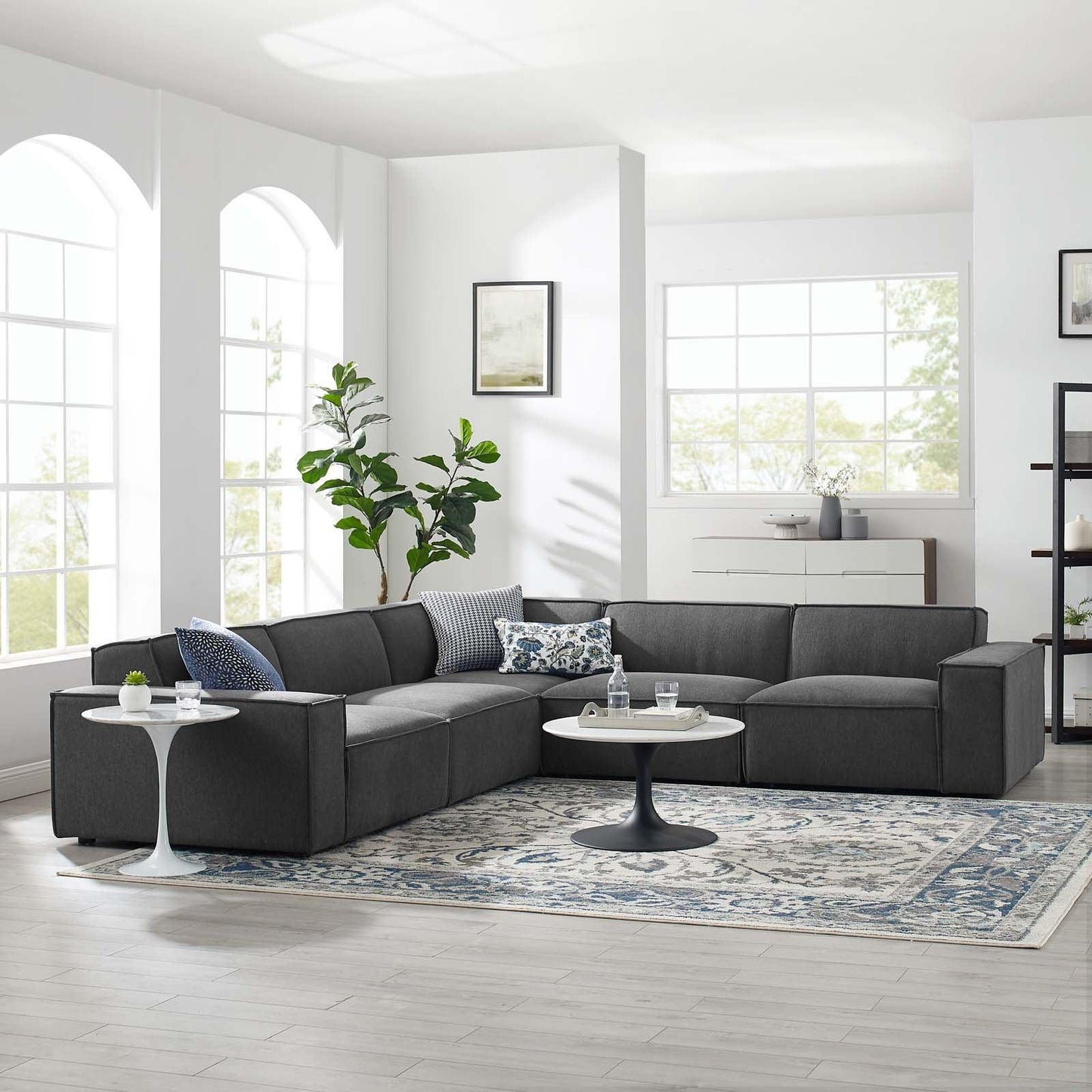 Modway Restore 5-Piece Sectional Sofa, EEI-4117 FredCo