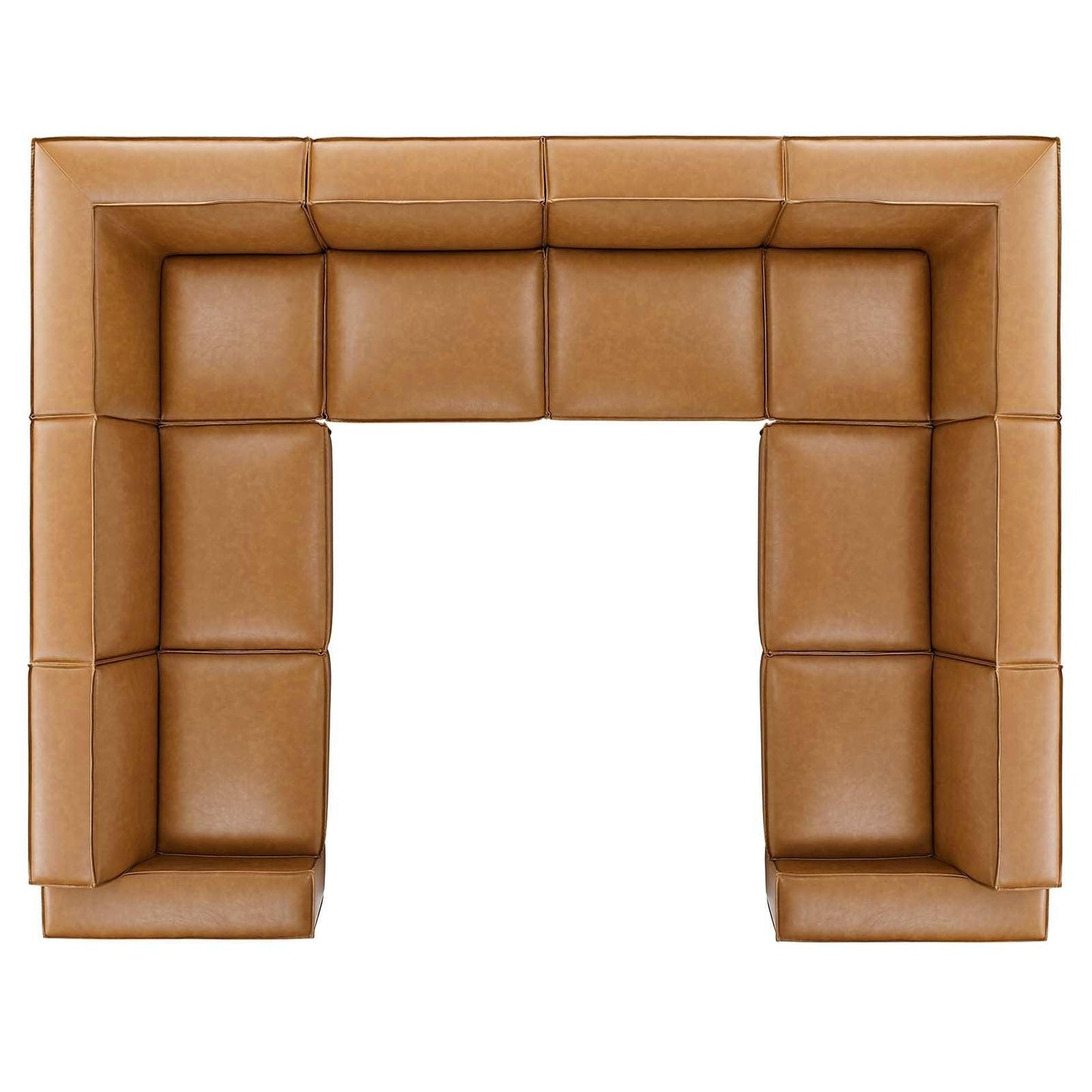 Modway Restore 8-Piece Vegan Leather Sectional Sofa FredCo