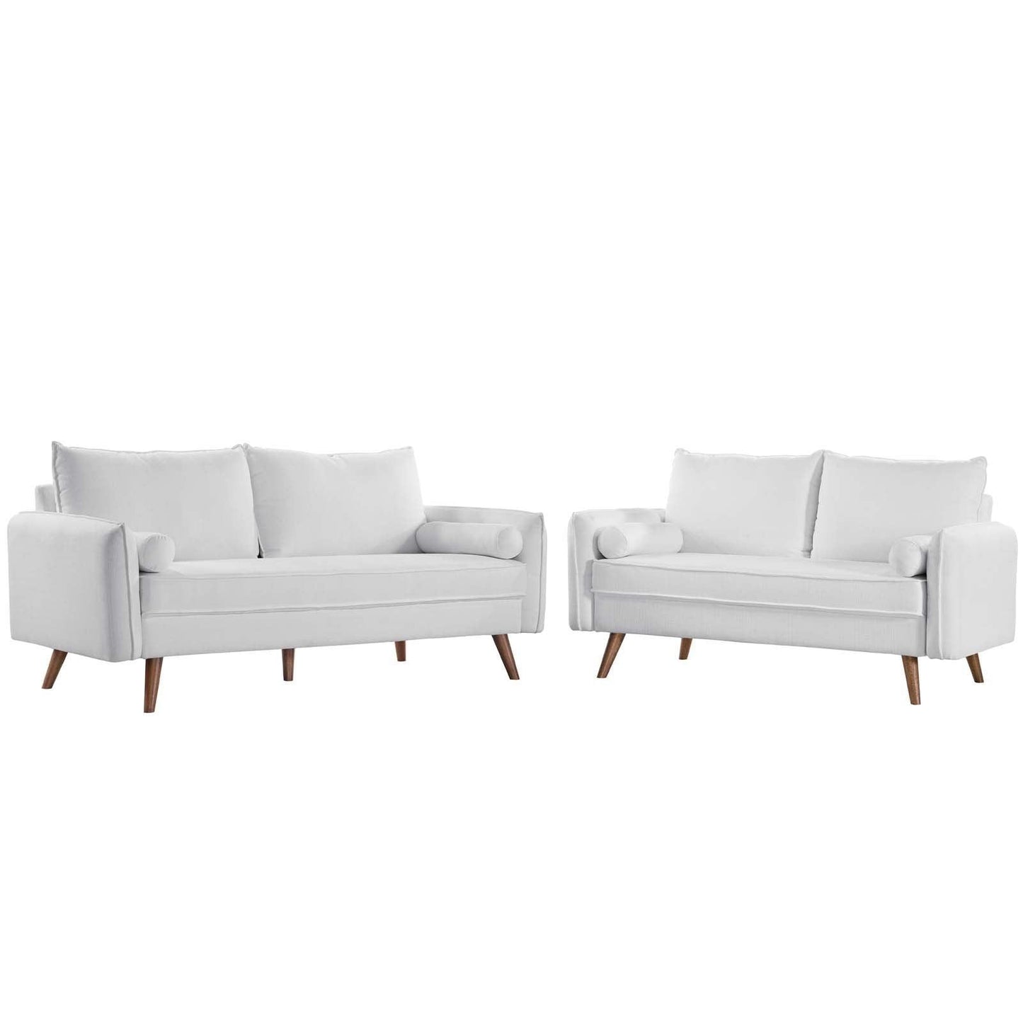 Modway Revive Upholstered Fabric Sofa and Loveseat Set FredCo