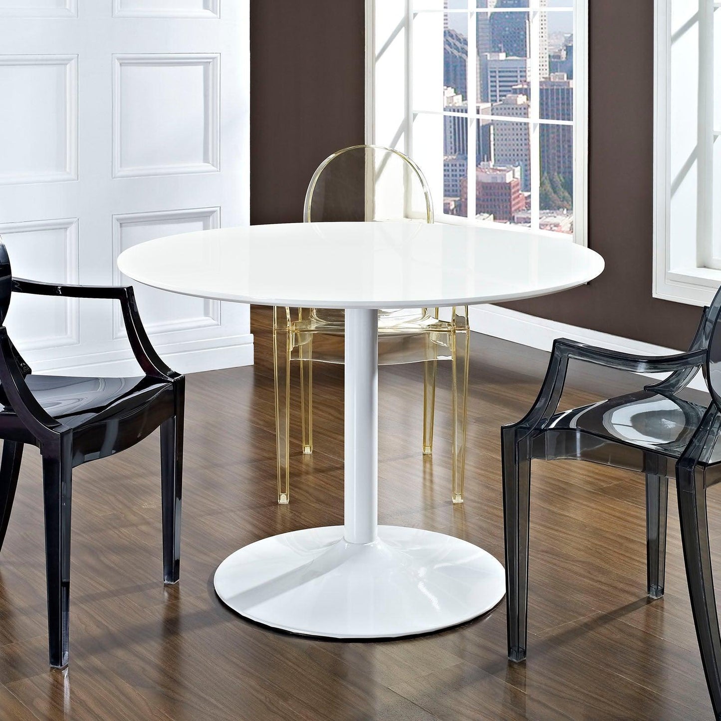 Modway Revolve Round Wood Dining Table FredCo