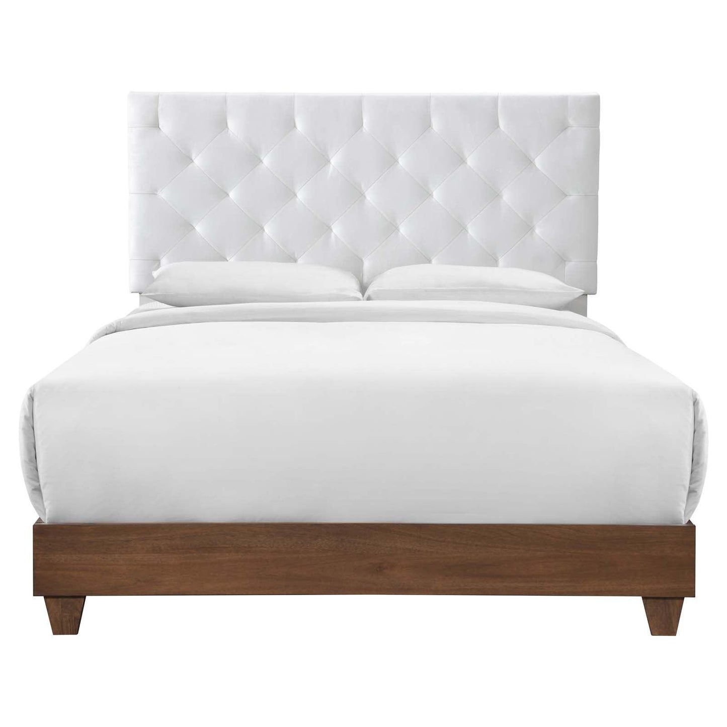 Modway Rhiannon Diamond Tufted Upholstered Performance Velvet Queen Bed FredCo