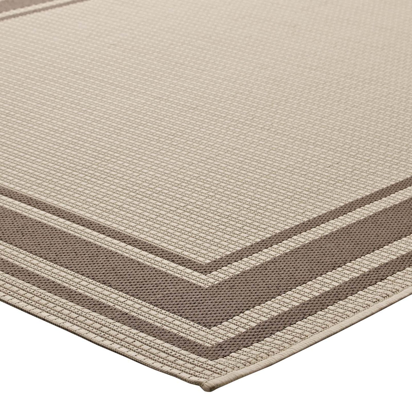 Modway Rim Solid Border Indoor and Outdoor Area Rug FredCo