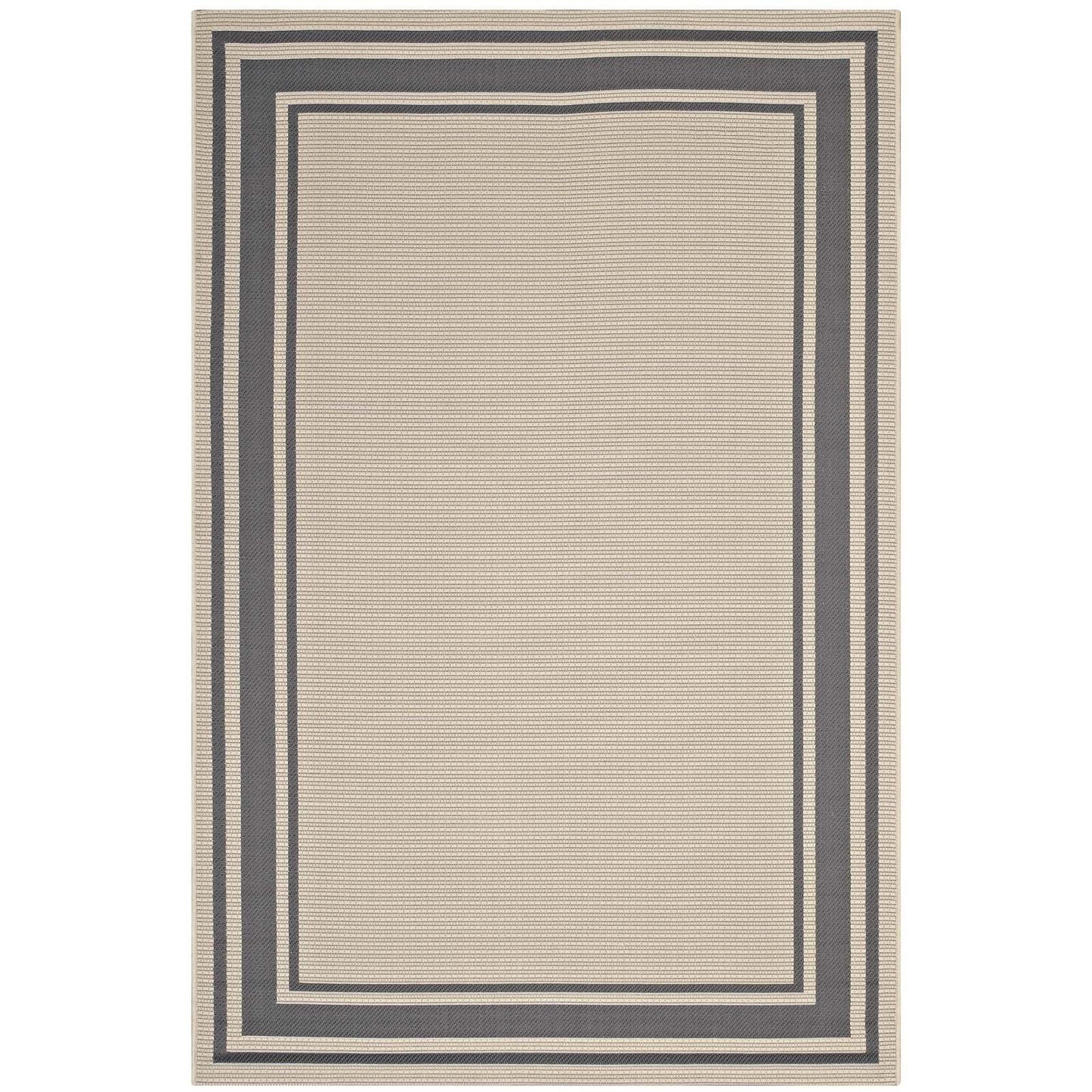 Modway Rim Solid Border Indoor and Outdoor Area Rug FredCo