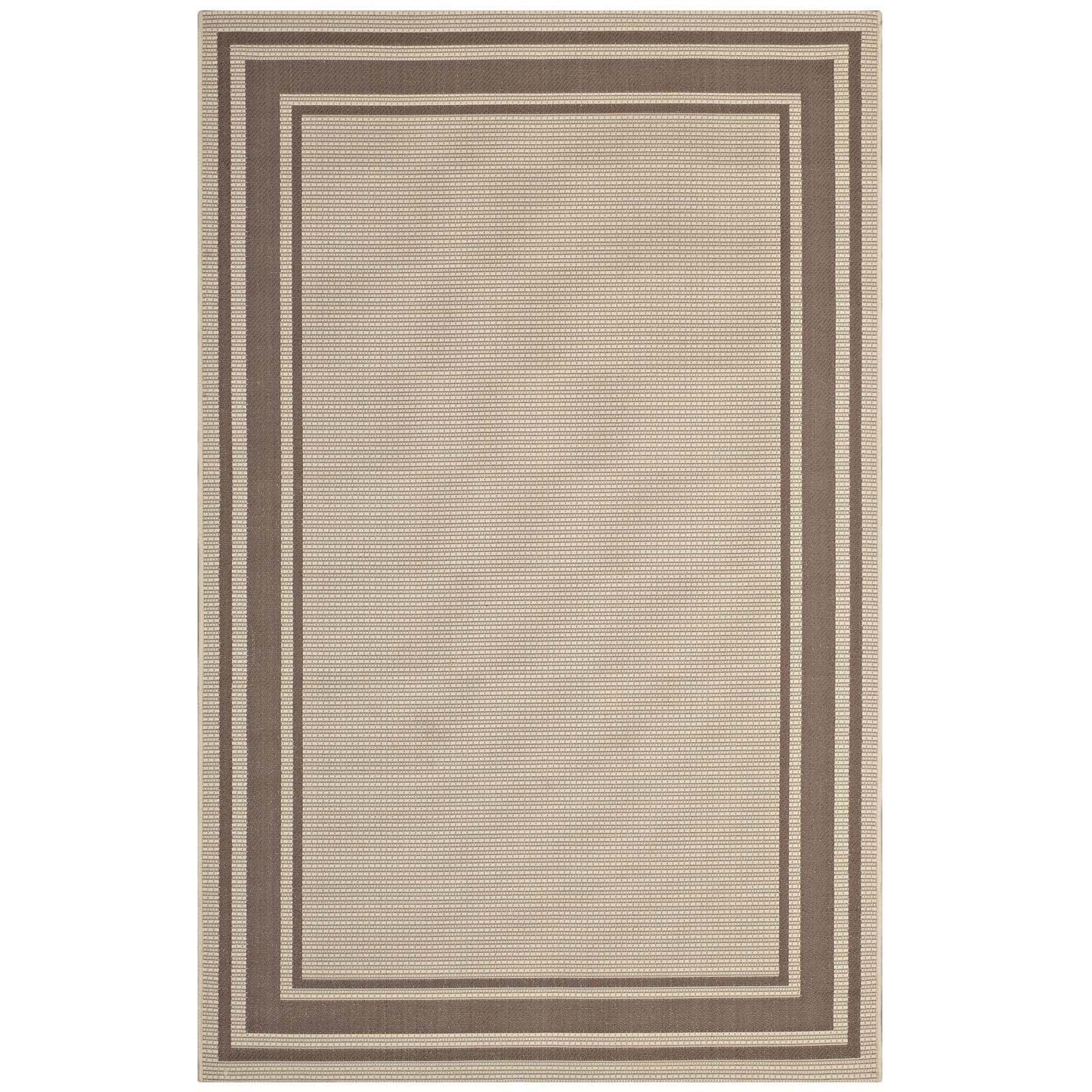 Modway Rim Solid Border Indoor and Outdoor Area Rug FredCo