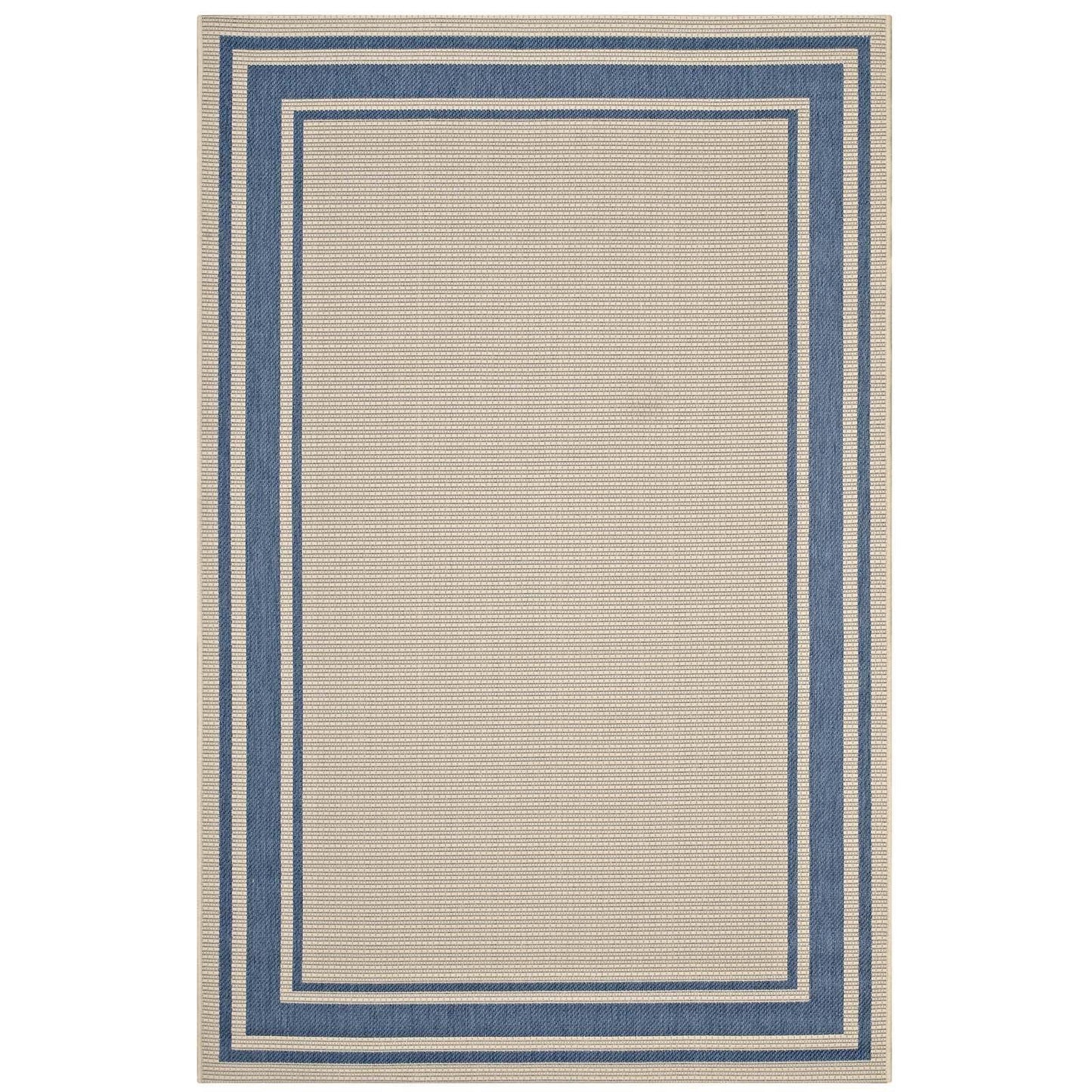 Modway Rim Solid Border Indoor and Outdoor Area Rug FredCo